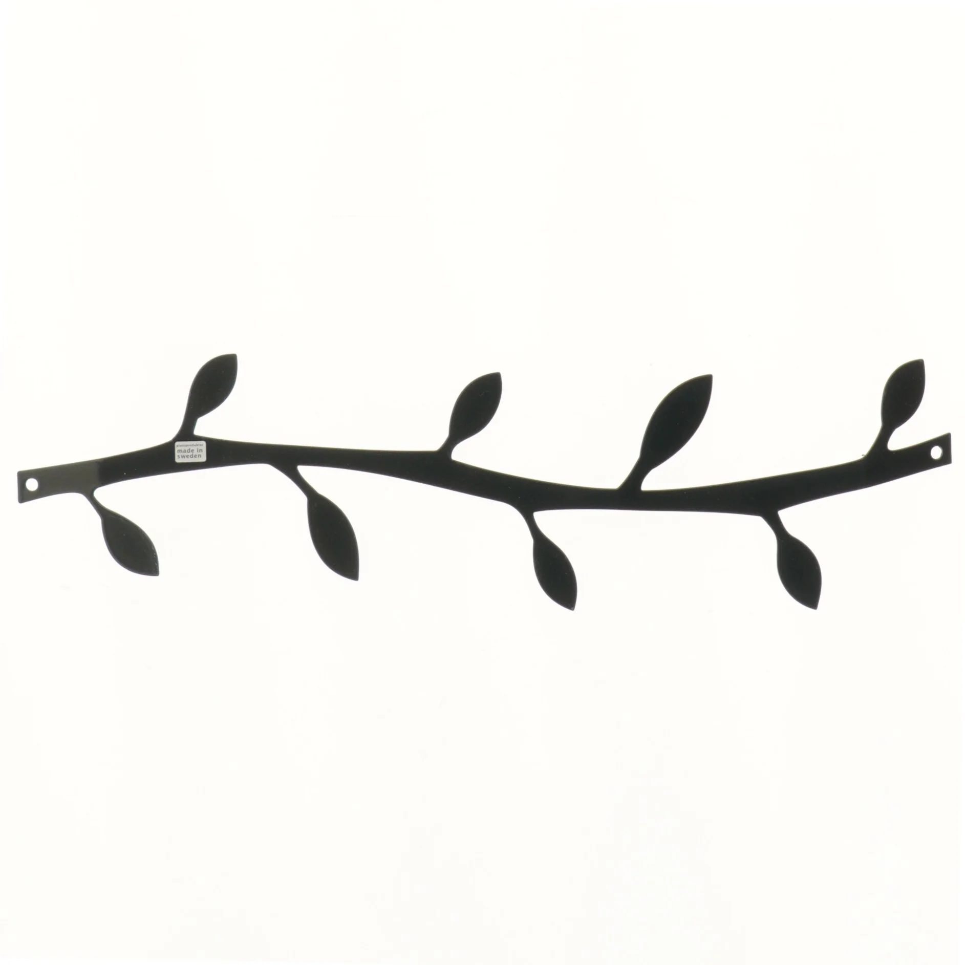 Sort knagerække med bladmotiv fra Pluto (str. 37 cm)