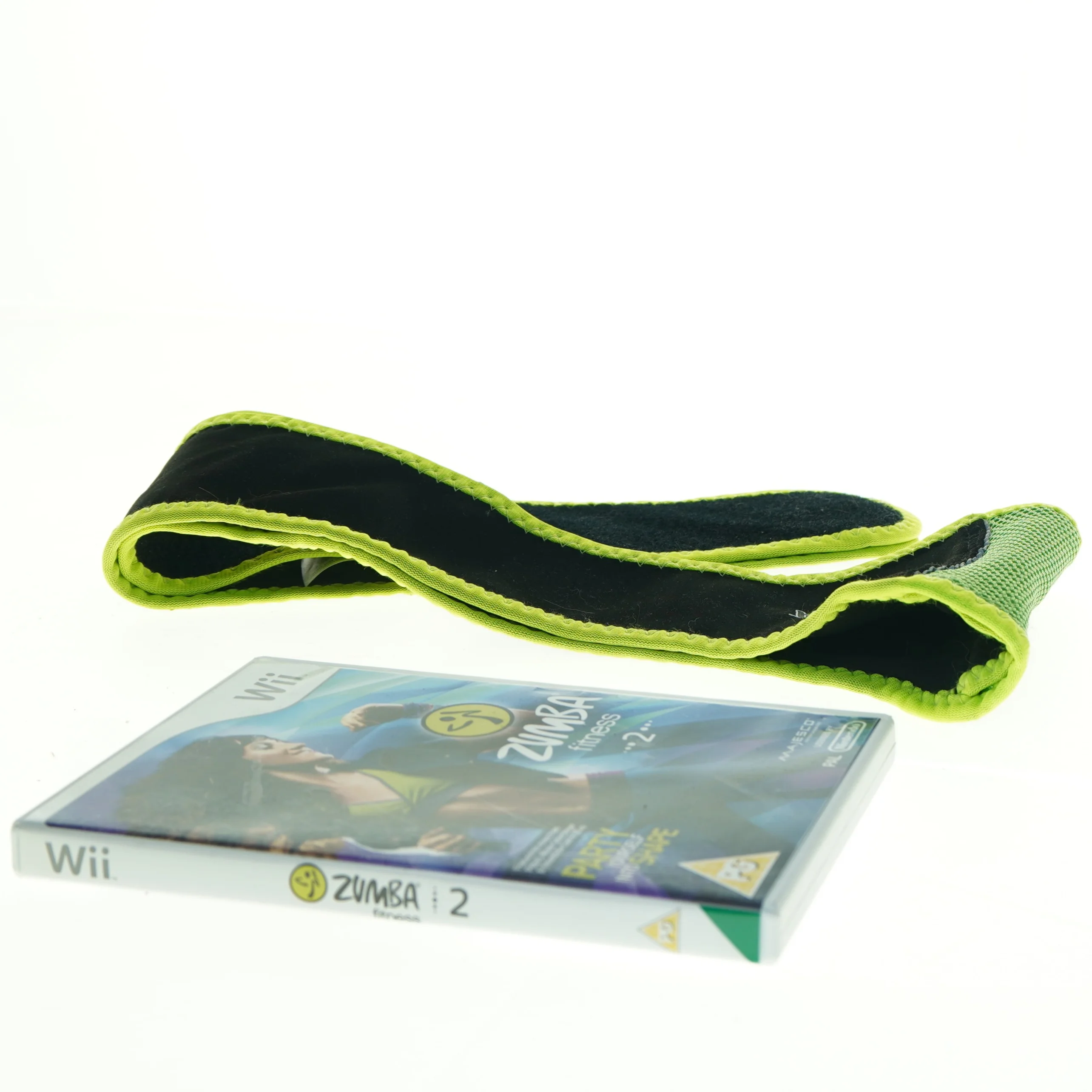Zumba Fitness 2 Wii spil og bælte fra Wii (str. 19 x 13 cm og 124 cm)