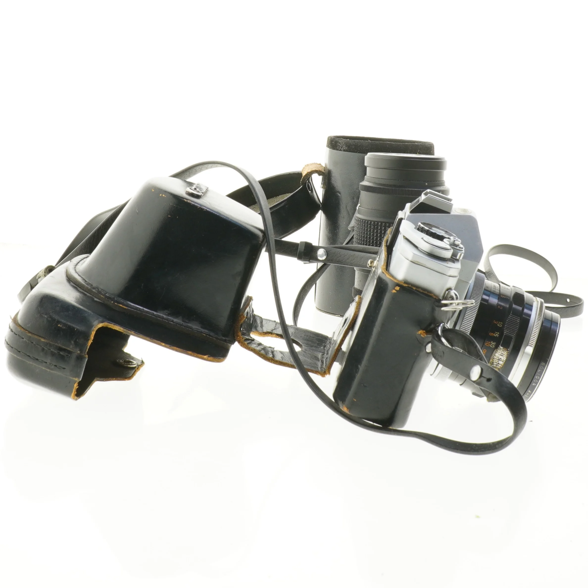 Canon FT QL + 50mm F1.8  kamera med Canon FL 135mm f/3.5 objektiv og taske fra Canon