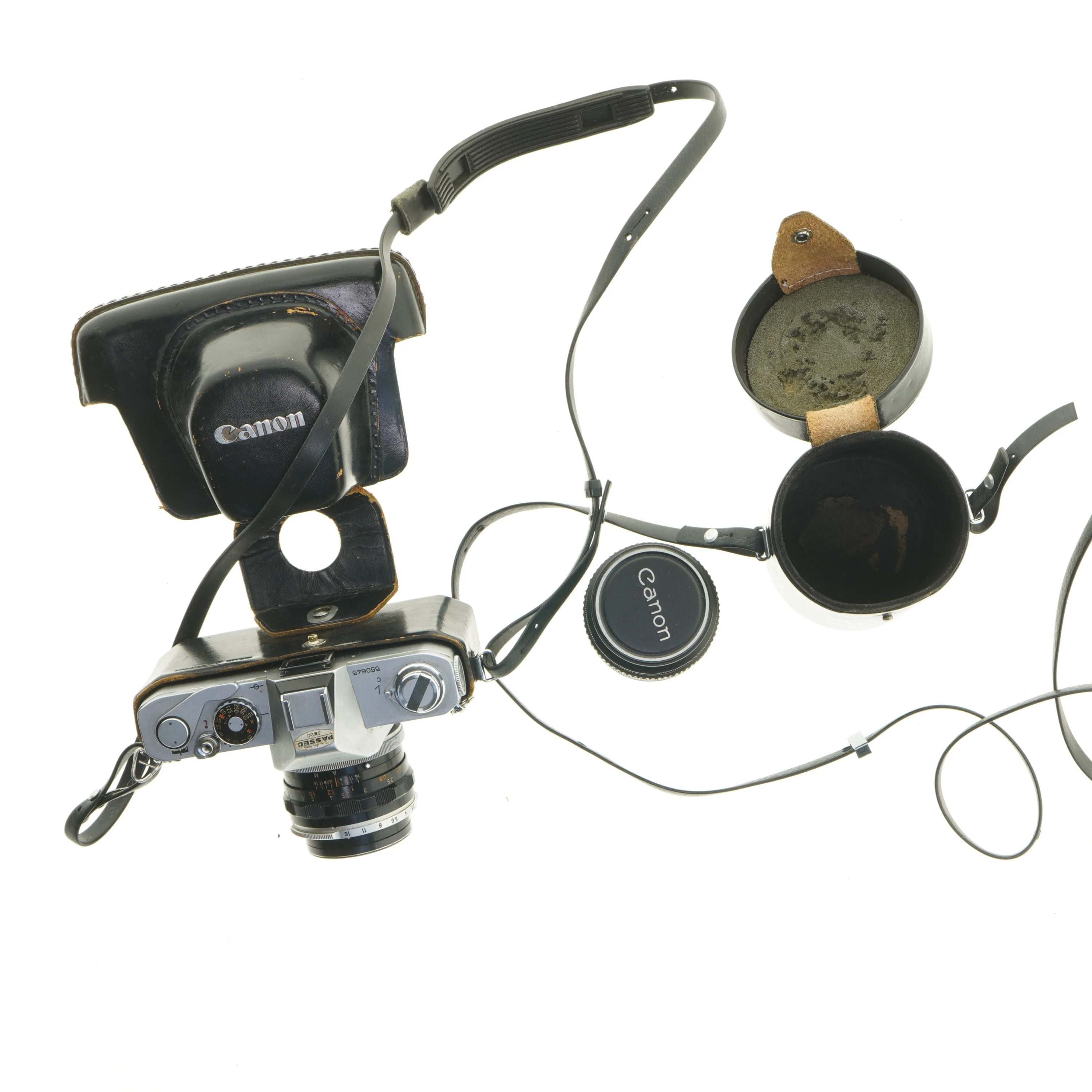 Canon FT QL + 50mm F1.8  kamera med Canon FL 135mm f/3.5 objektiv og taske fra Canon