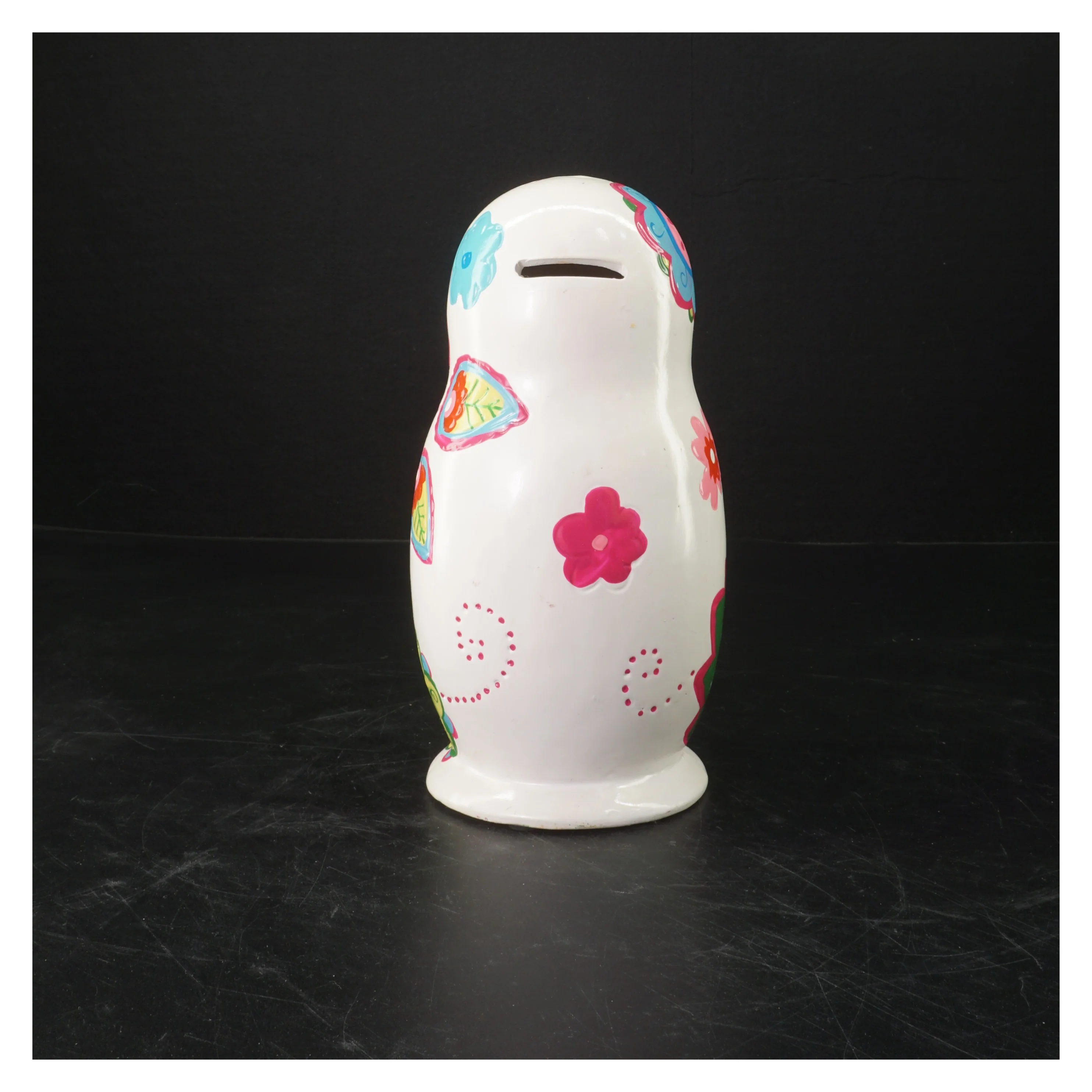 Matryoshka-inspireret dekoration/sparebøsse(str. 20 cm)