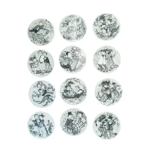 12 månedsplatter af Bjørn Wiinblad fra Bjørn Wiinblad (str. 15 x 15 cm)