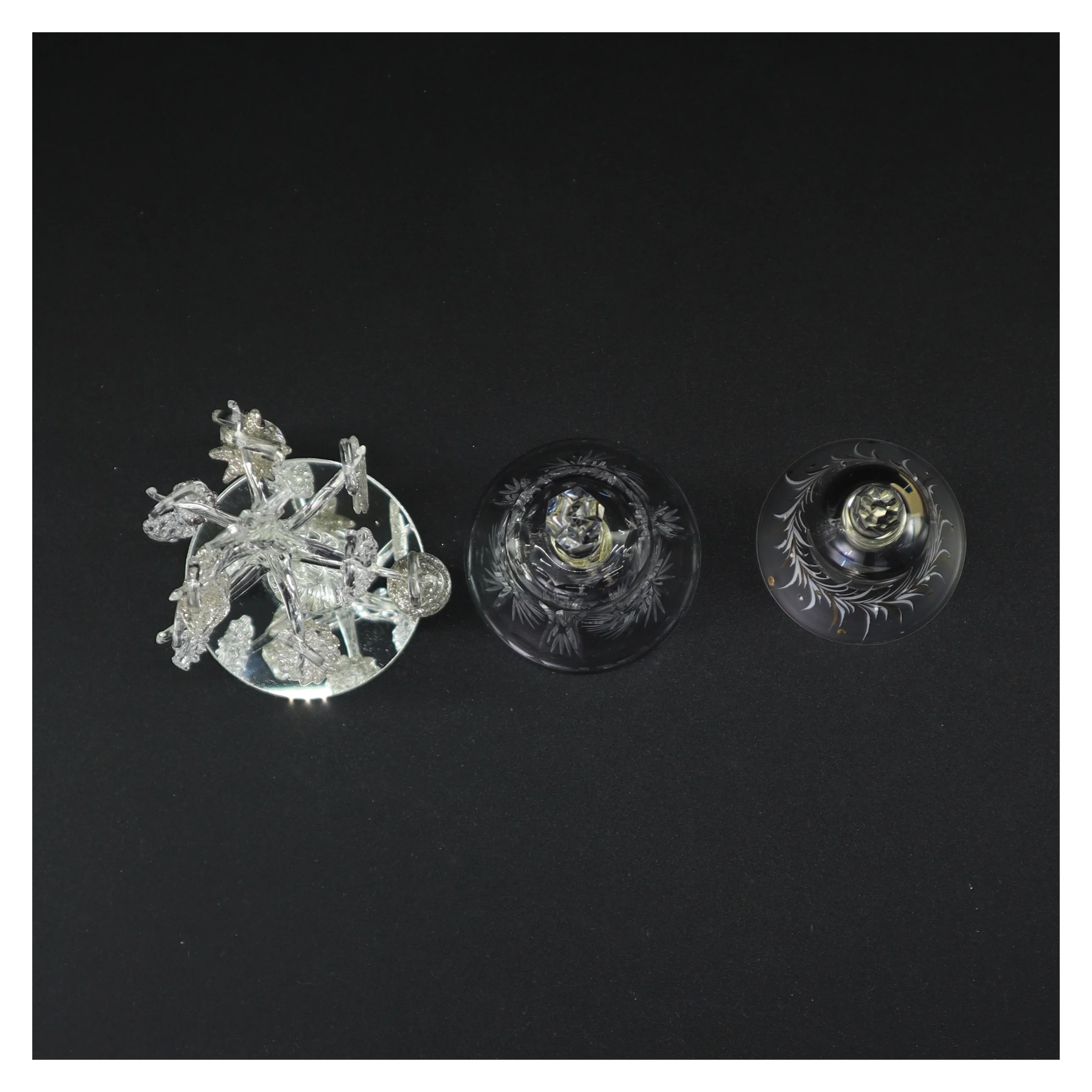 Dekorative Glas Juleklokker og -figurer (str. 8 cm til 16 cm høje)