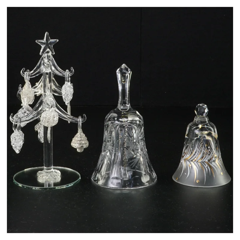 Dekorative Glas Juleklokker og -figurer (str. 8 cm til 16 cm høje)