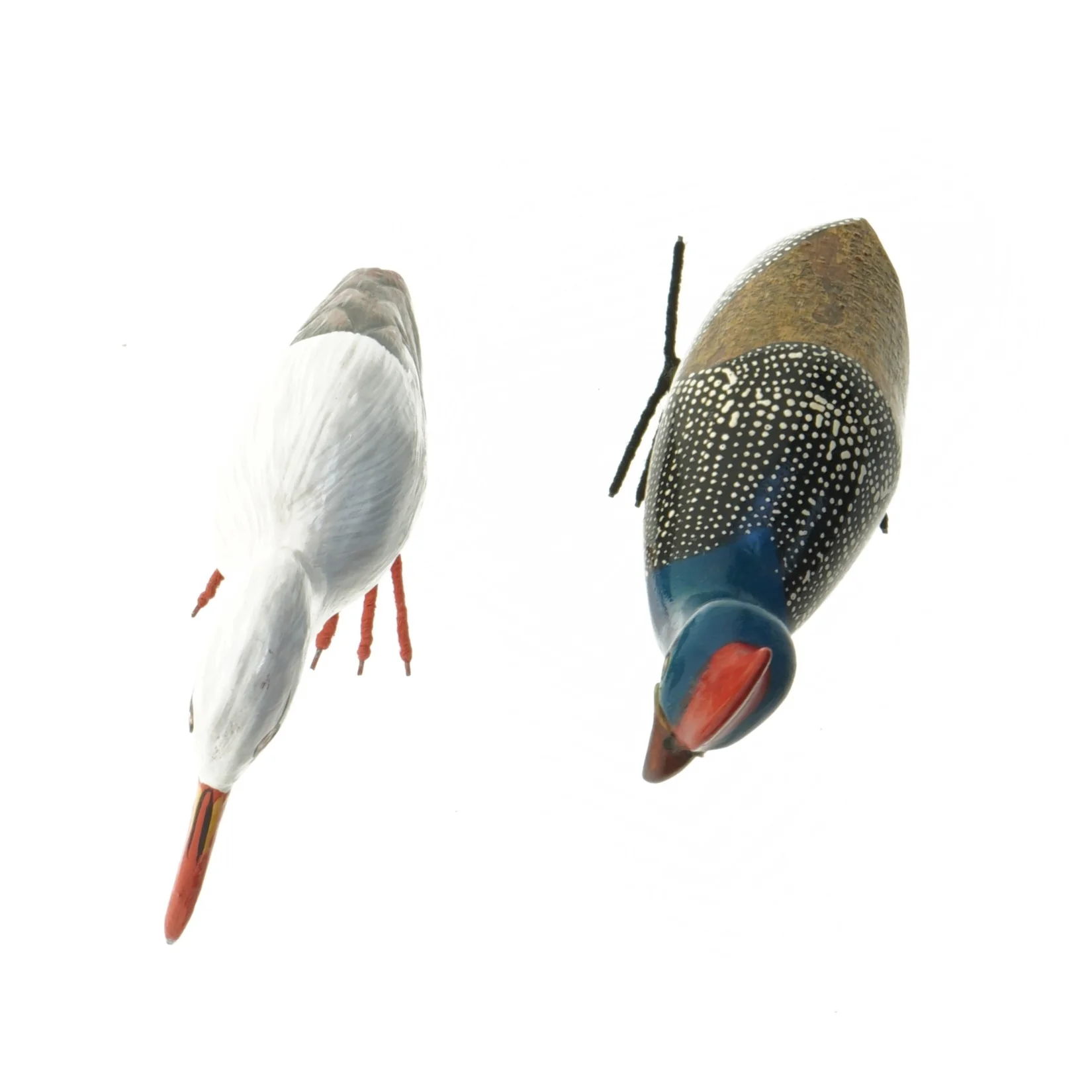 Dekorative fuglefigurer (str. 20 cm)