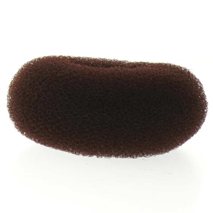 Ubrugt hår donut brun (str. Ø 12,5 cm)