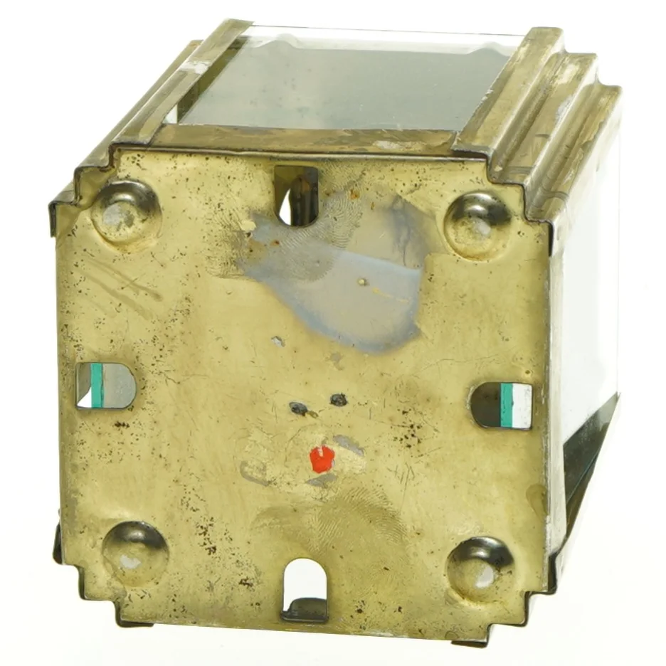 Glas lanterne med messingramme (str. 14 x 9 cm)