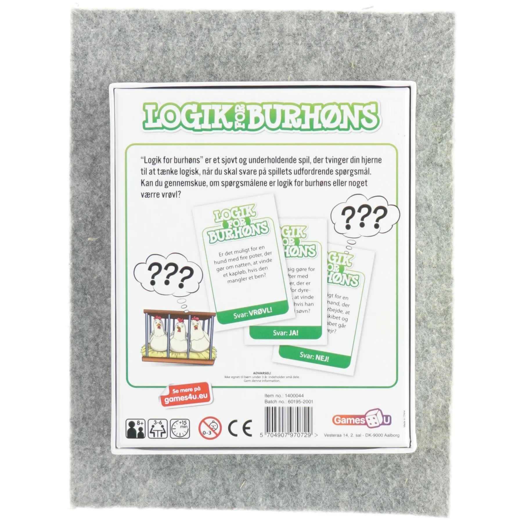 Logik for burhøns spil (str. 18 x 15cm)