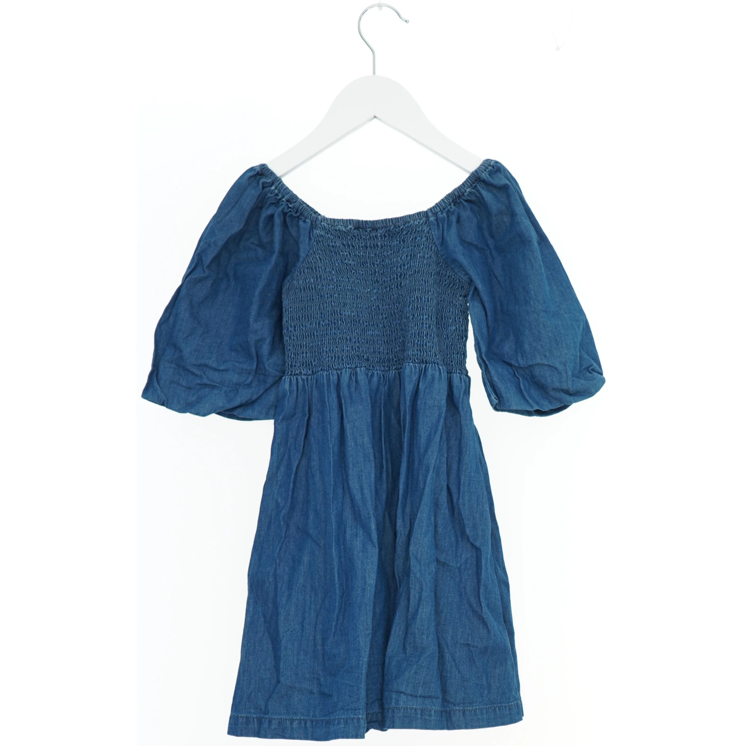 Blå denim kjole med korte ærmer fra Molo (str. 104)