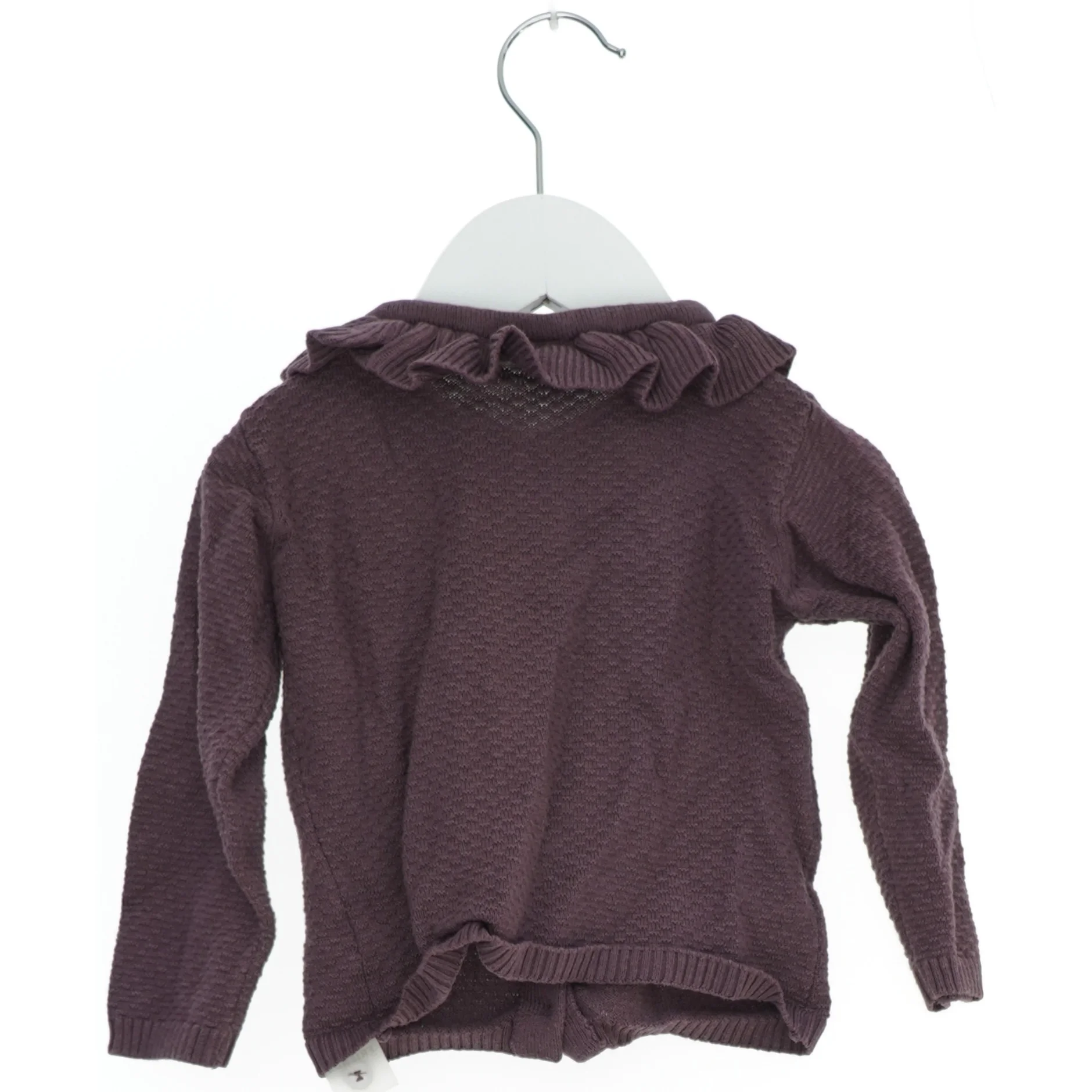 Lilla cardigan med flæse fra Friends (str. 86)