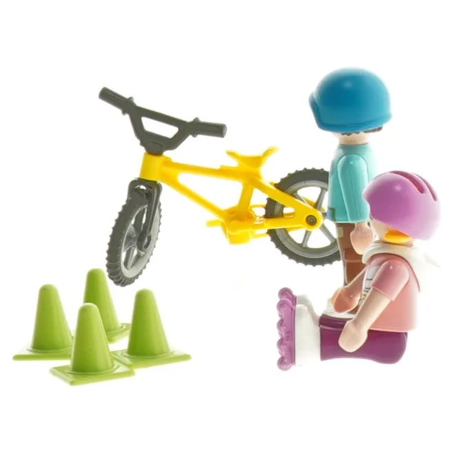 Playmobil Legetøjsfigurer med enhjulet cykel og kegler