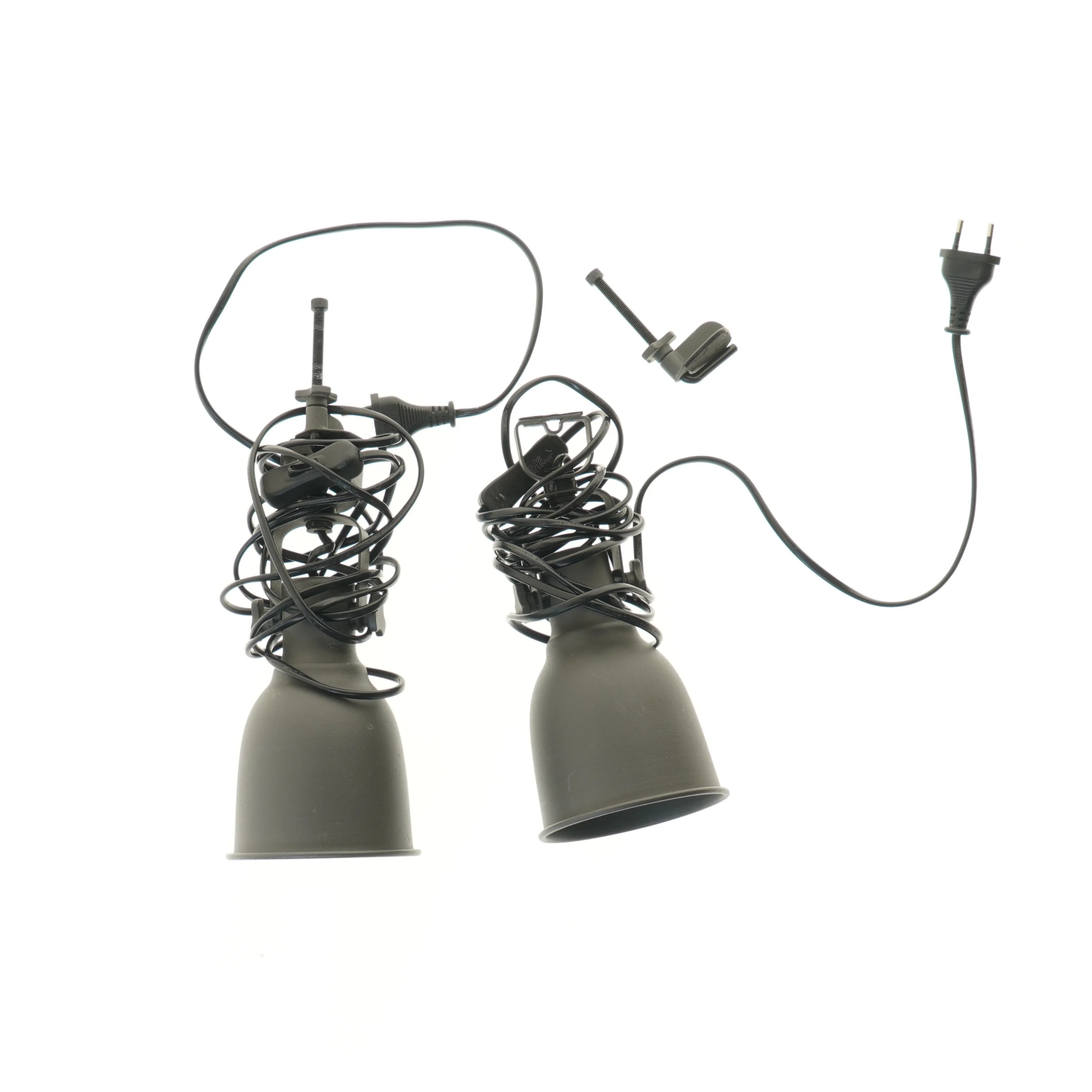 Sort lamper med ledning fra IKEA (str. Ø 11x32 cm)