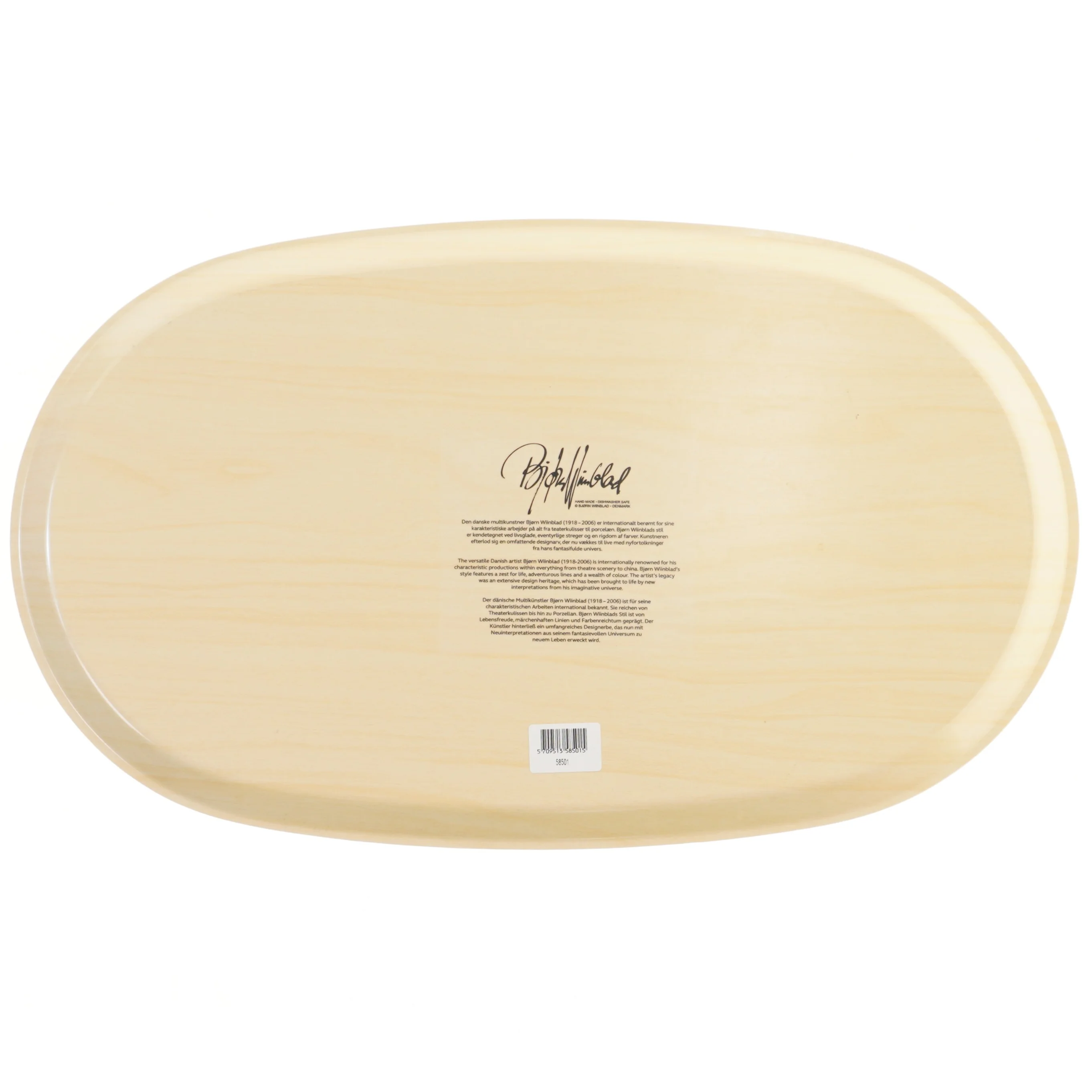 Dekorativt fad med kunstmotiv fra Bjørn Wiinblad (str. 33x56 cm)