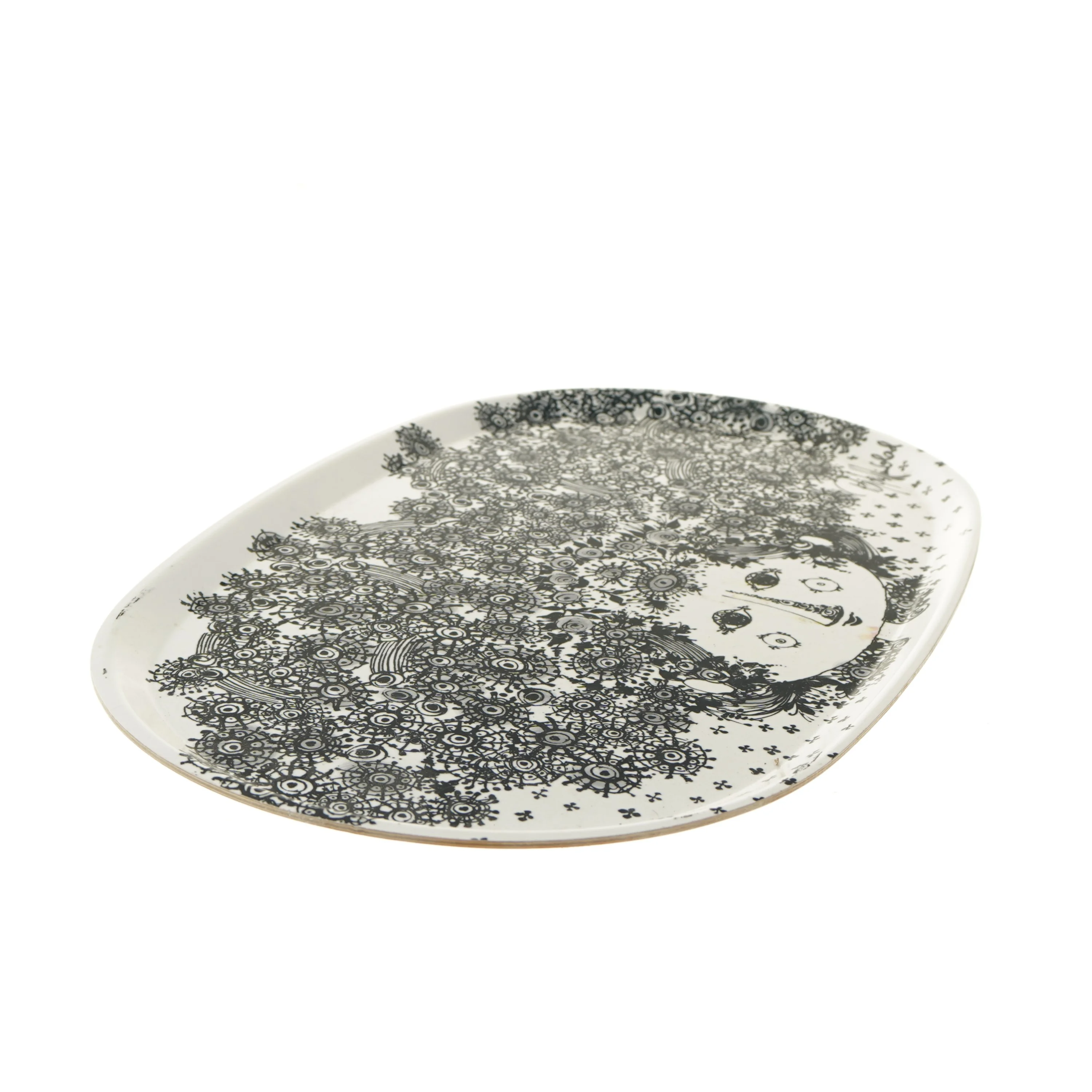 Dekorativt fad med kunstmotiv fra Bjørn Wiinblad (str. 33x56 cm)