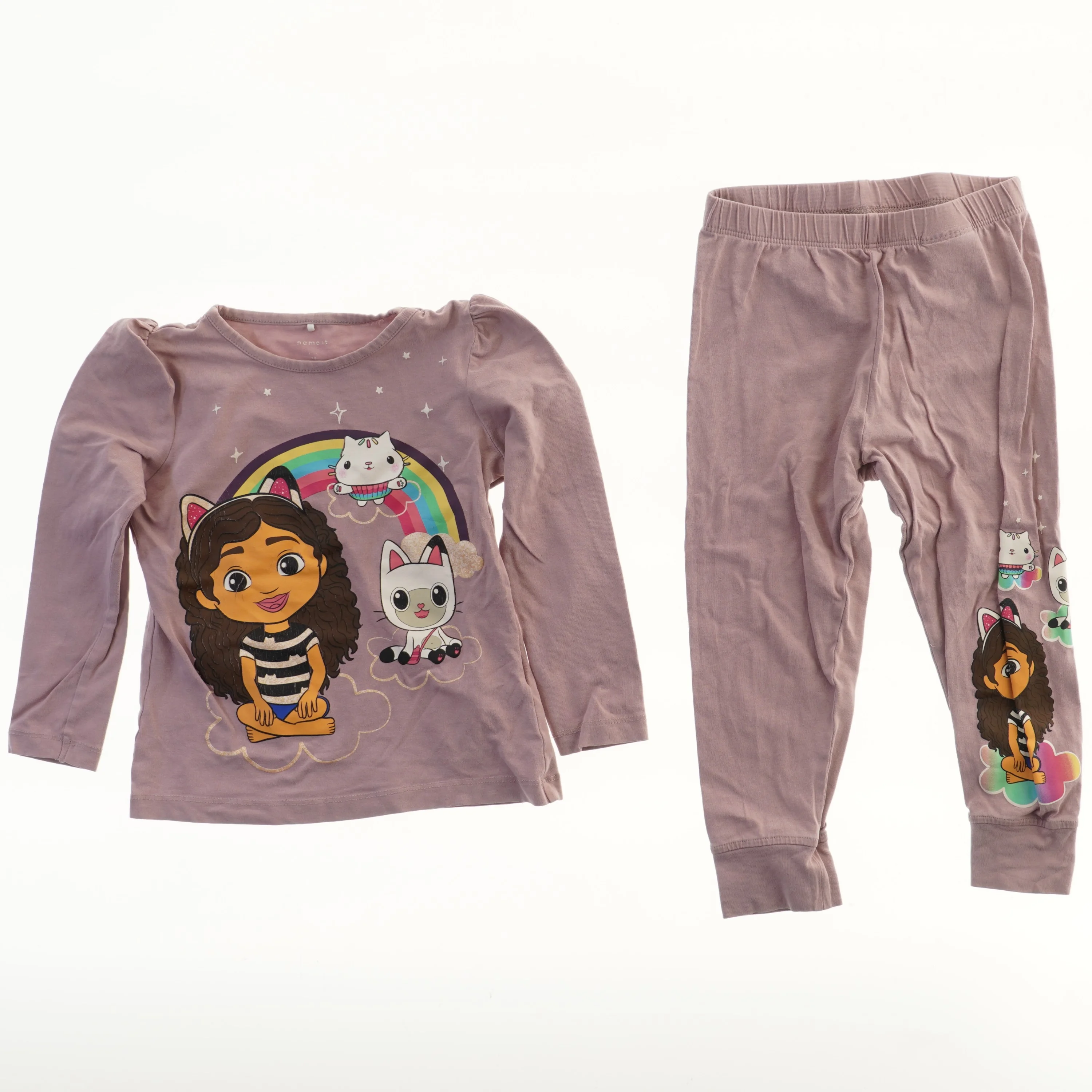 Sæt med bluse og bukser med motiv fra Name It (str. 98)