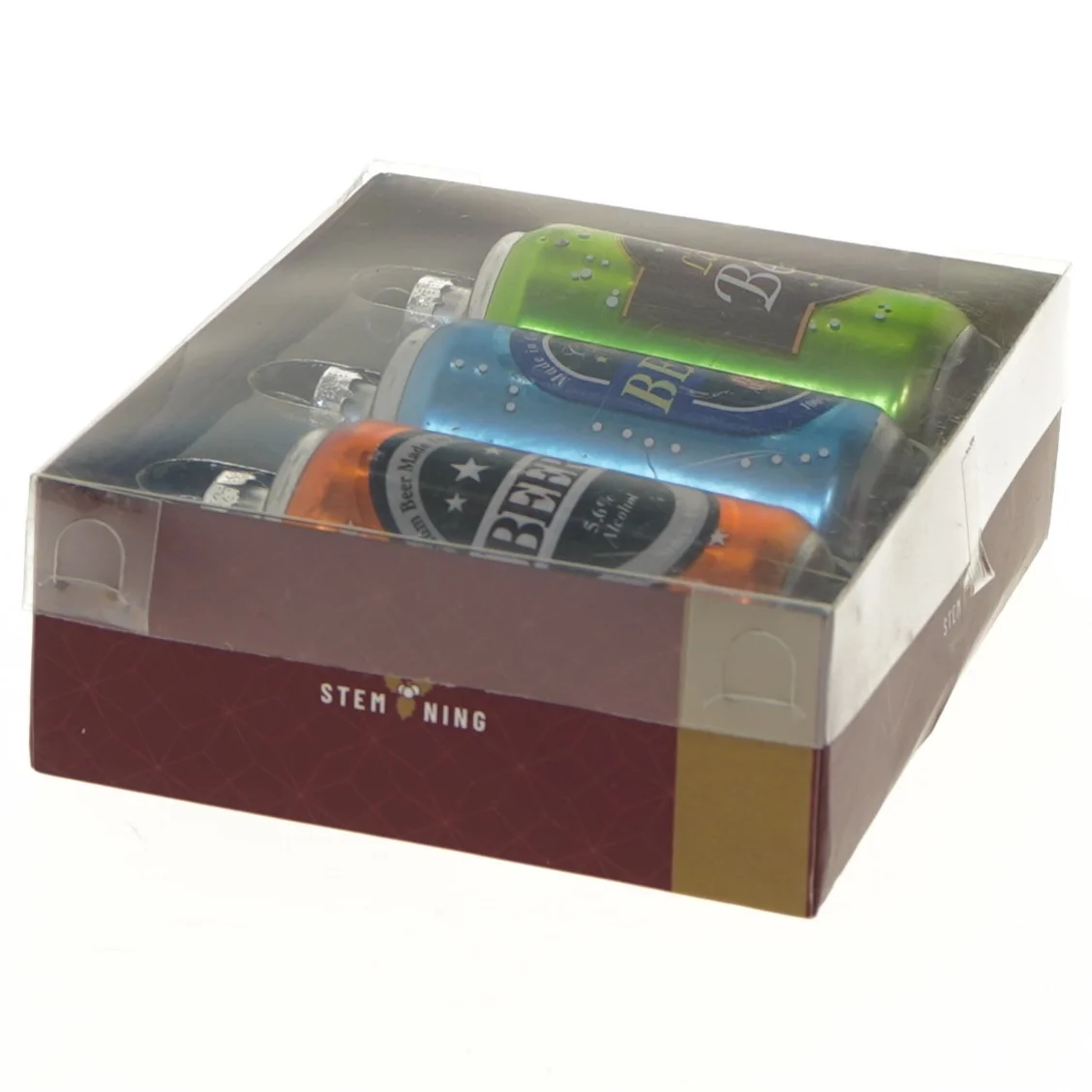 Juletræspynt, øldåser fra Stemning (str. 11 cm)