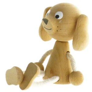 Træ hund legetøj (str. 11 cm)