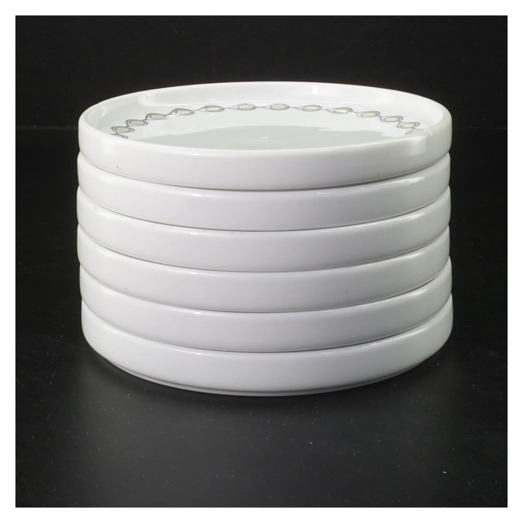 S&aelig;t af 6 dekorative tallerkener fra BC Door (str. 6 styk, &oslash; 15 cm)