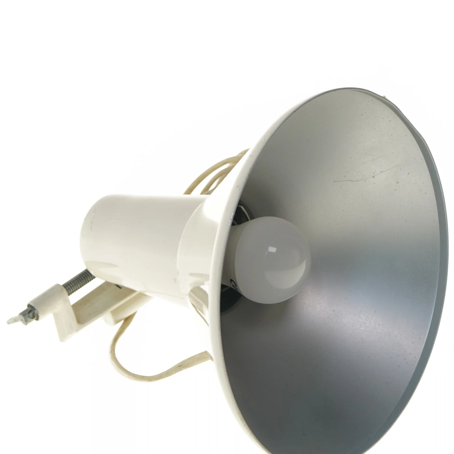 Hvid retro bordlampe (str. 60 cm)