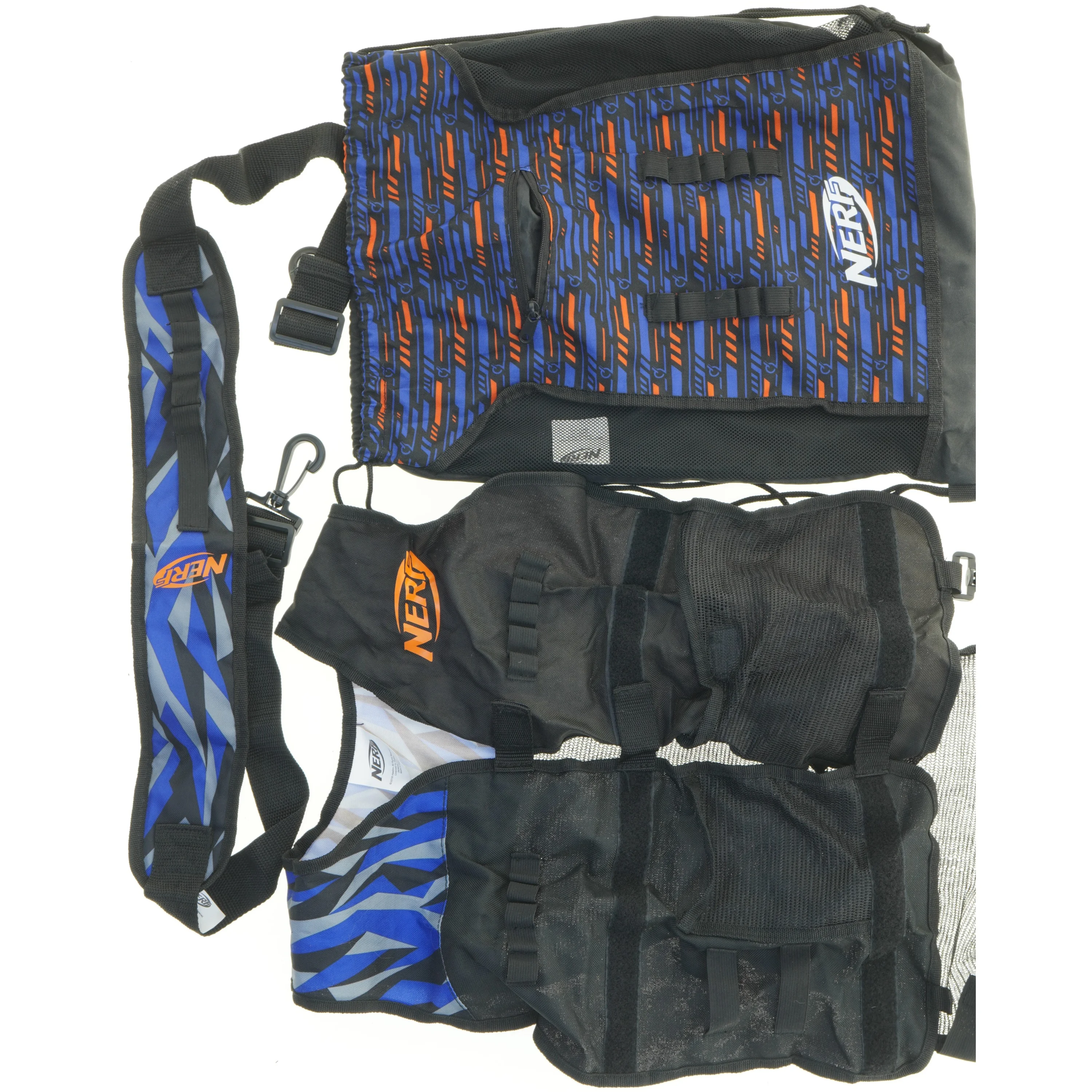 Nerf gear med vest og Rygsæk fra Nerf (str. 38 cm)