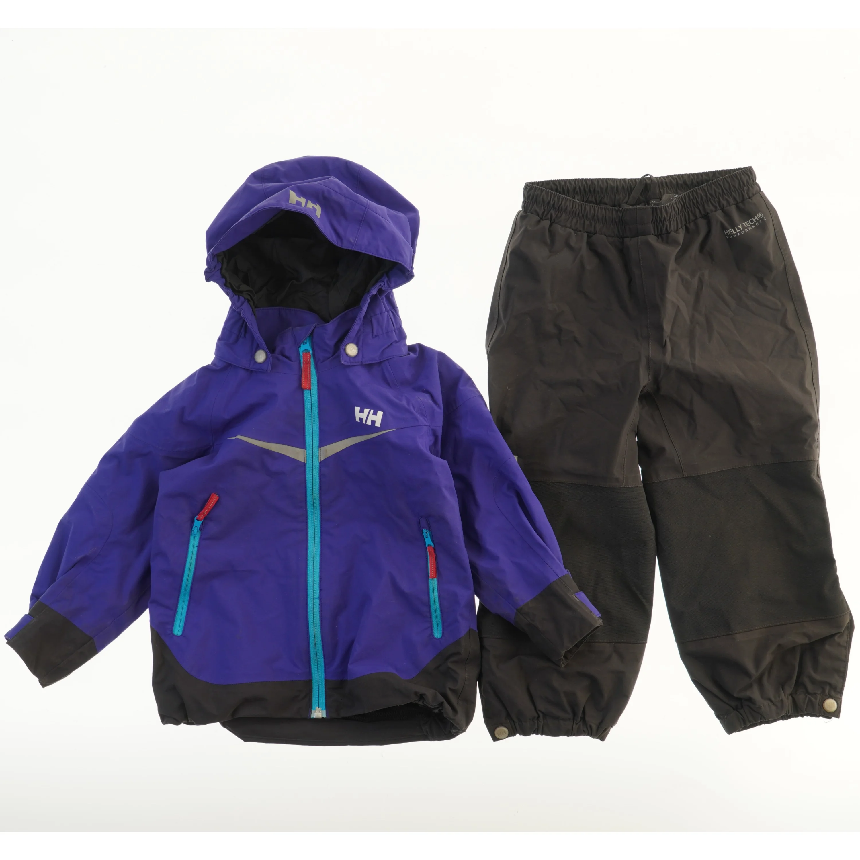 Regnjakke  og overtræksbukser sæt fra Helly Hansen (str. 98)