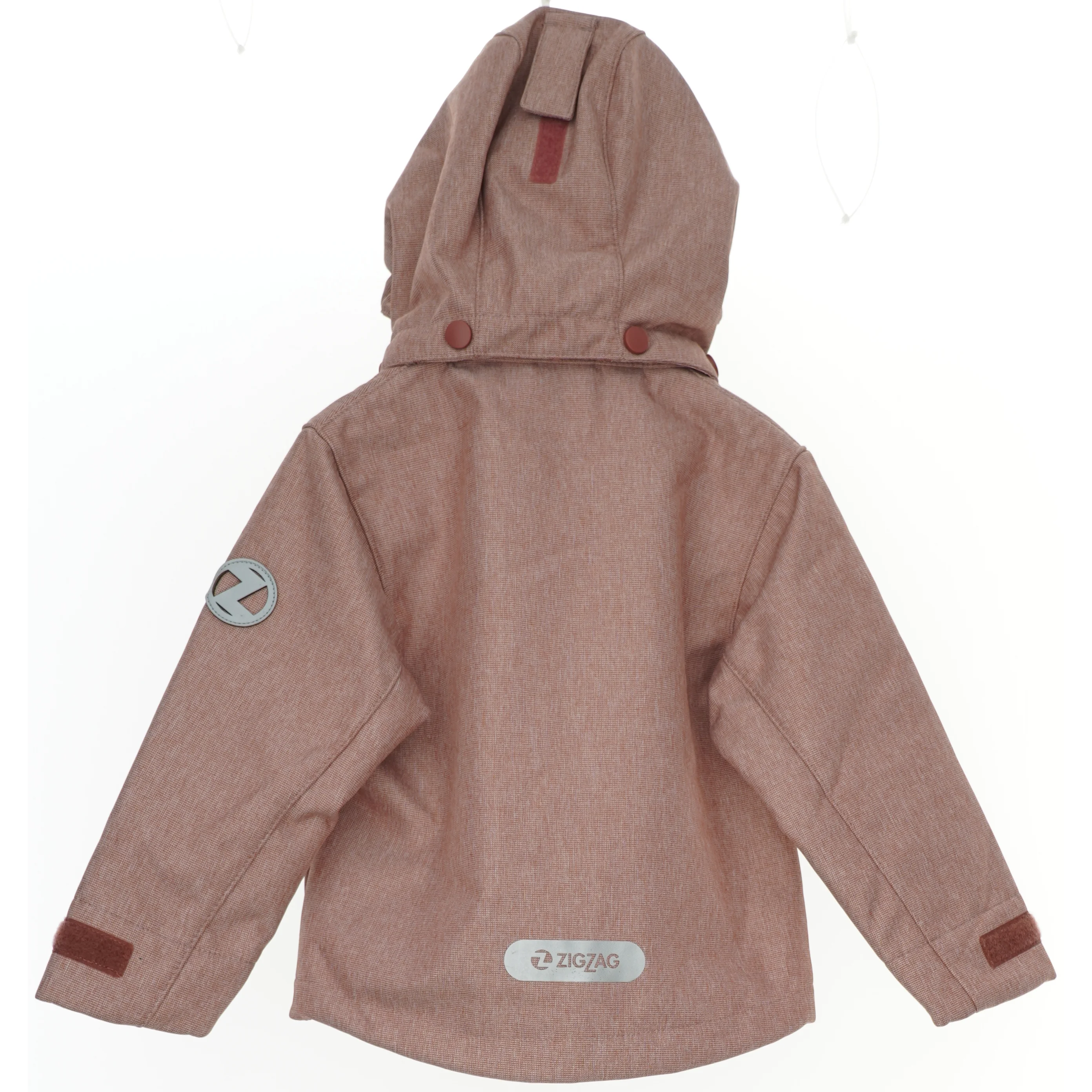 Lyserød jakke med hætte fra ZigZag (str. 104)