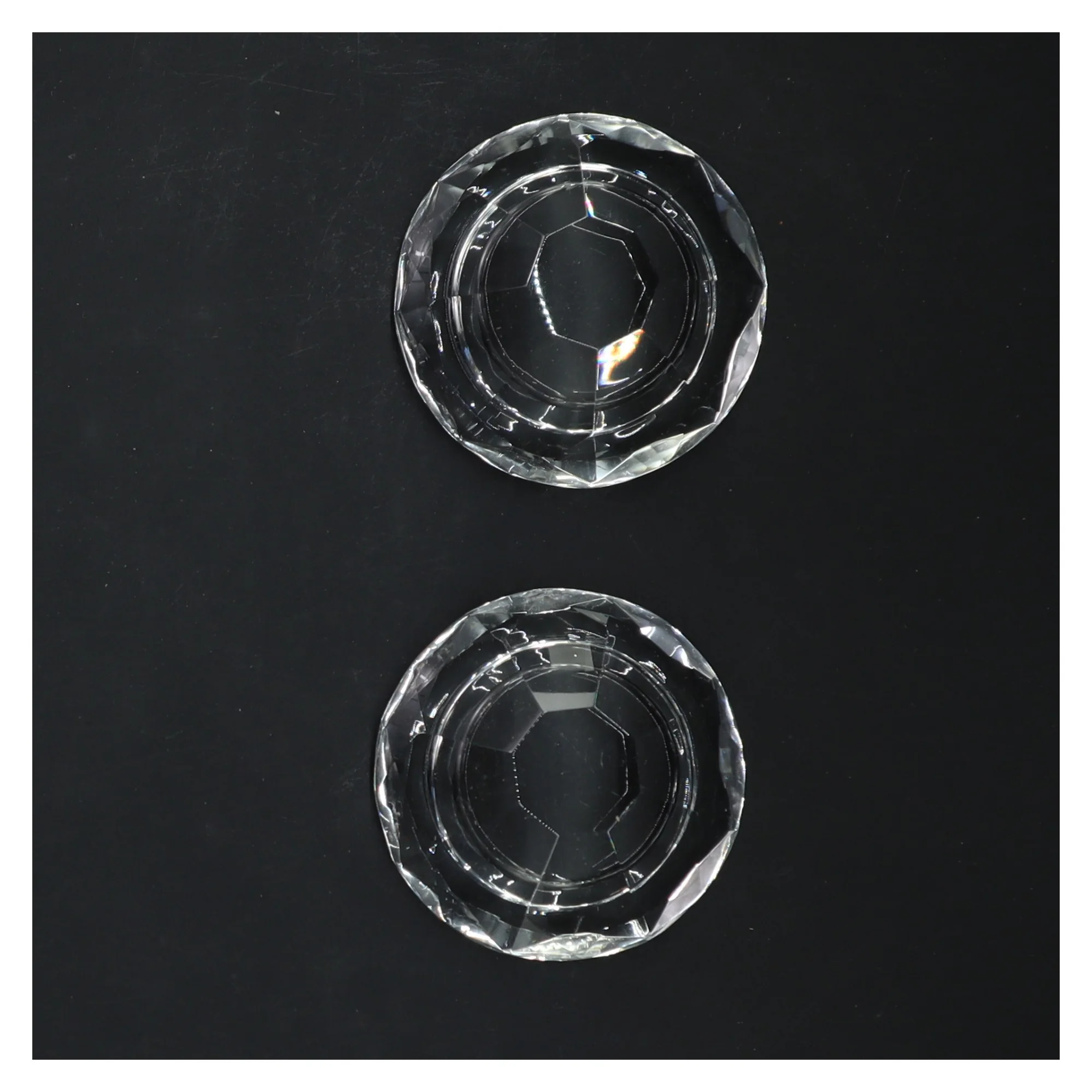 Krystal lysestager (str. Ø 8 cm)