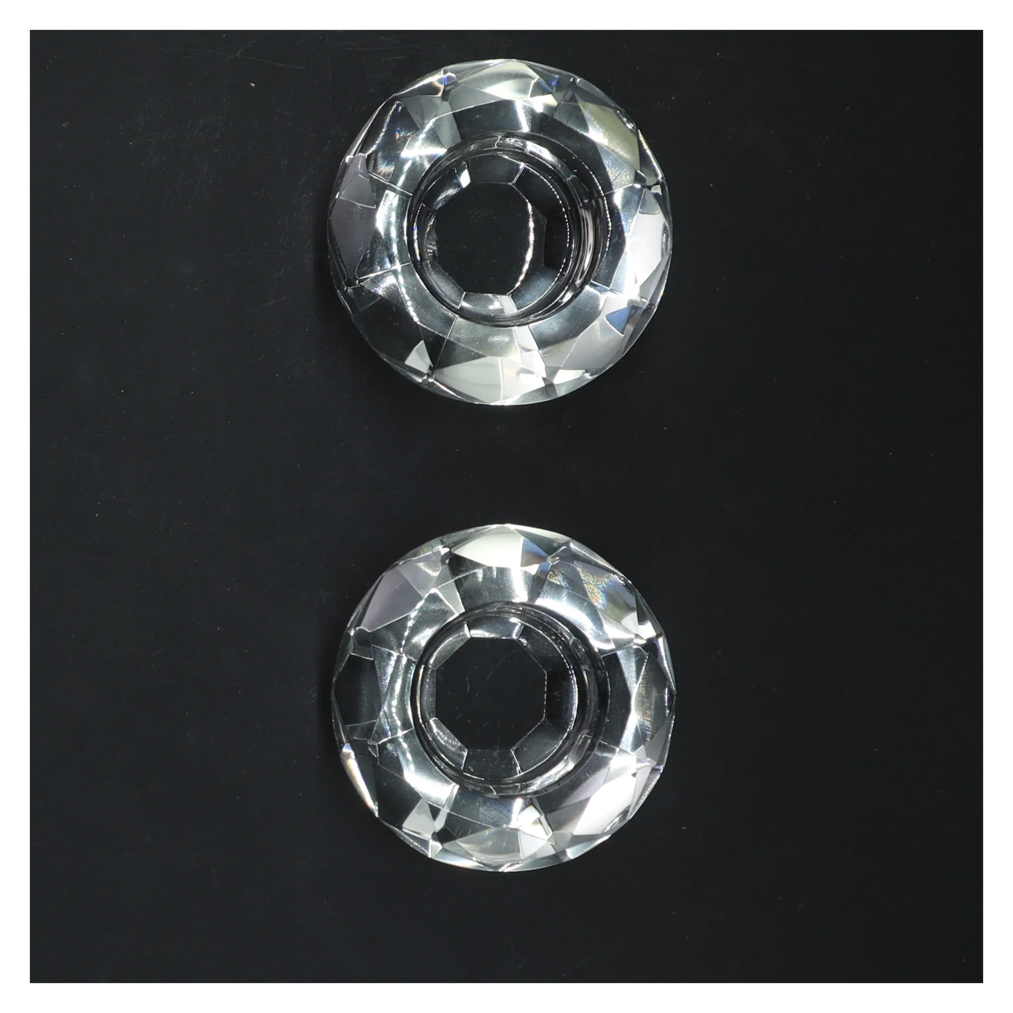 Krystal lysestager (str. Ø 8 cm)