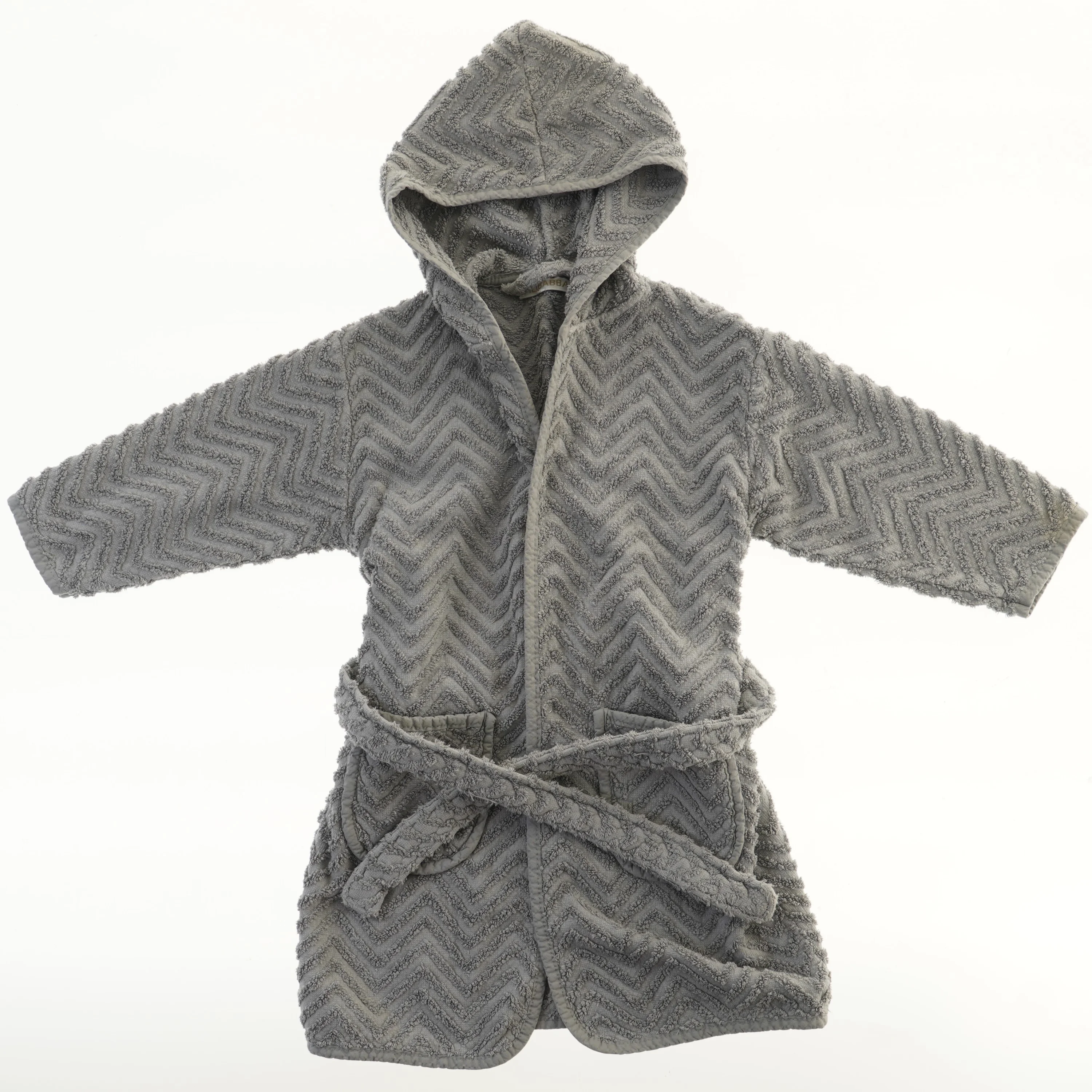 Grå badekåbe med hætte fra Filibabba (str. 104)
