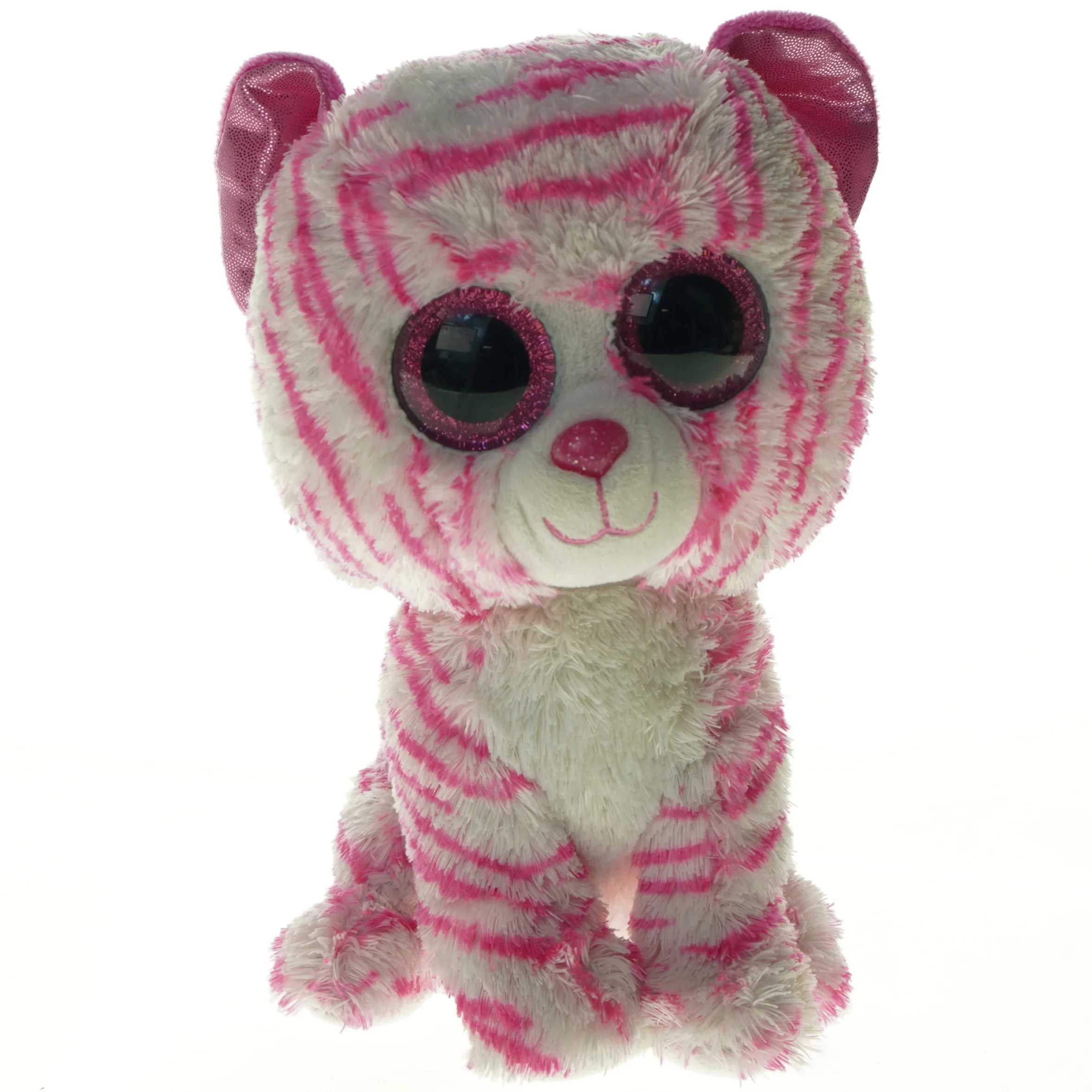 Stripet plysbamse fra Ty (str. 24 x 11 cm)