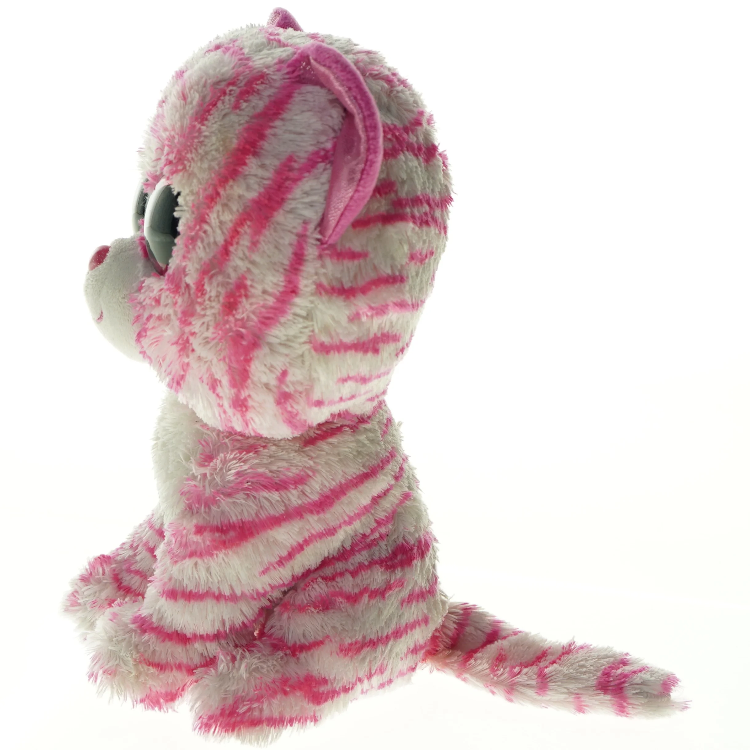 Stripet plysbamse fra Ty (str. 24 x 11 cm)