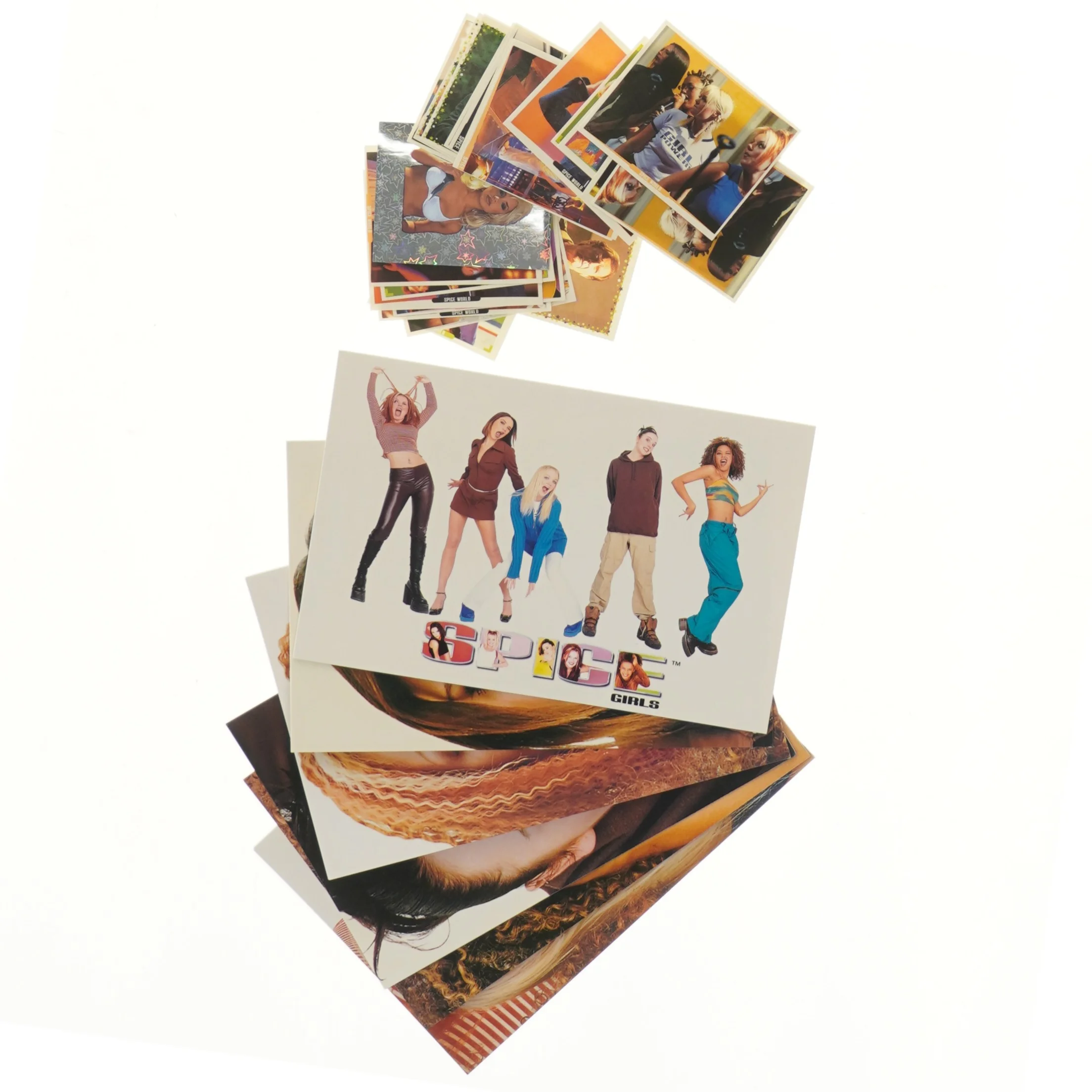 Sæt med postkort og samlekort, Spice Girls (str. 20,5x13,5 cm)