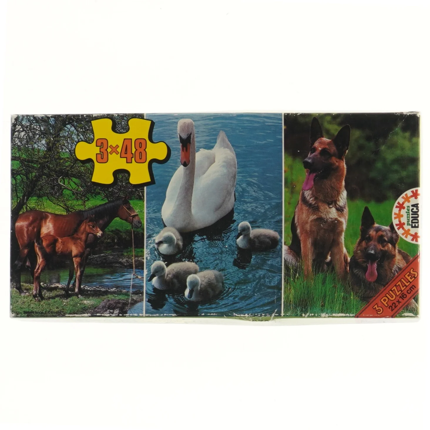 3x48 brikker puslespil fra Educa (str. 48 brikker, 3 styk cm)