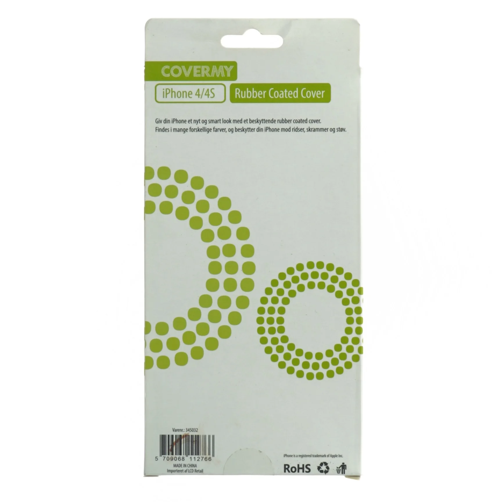 iPhone 4/4S Gummibelagt Cover fra Covermy (str. Kasse, 22,5 x 11 cm)