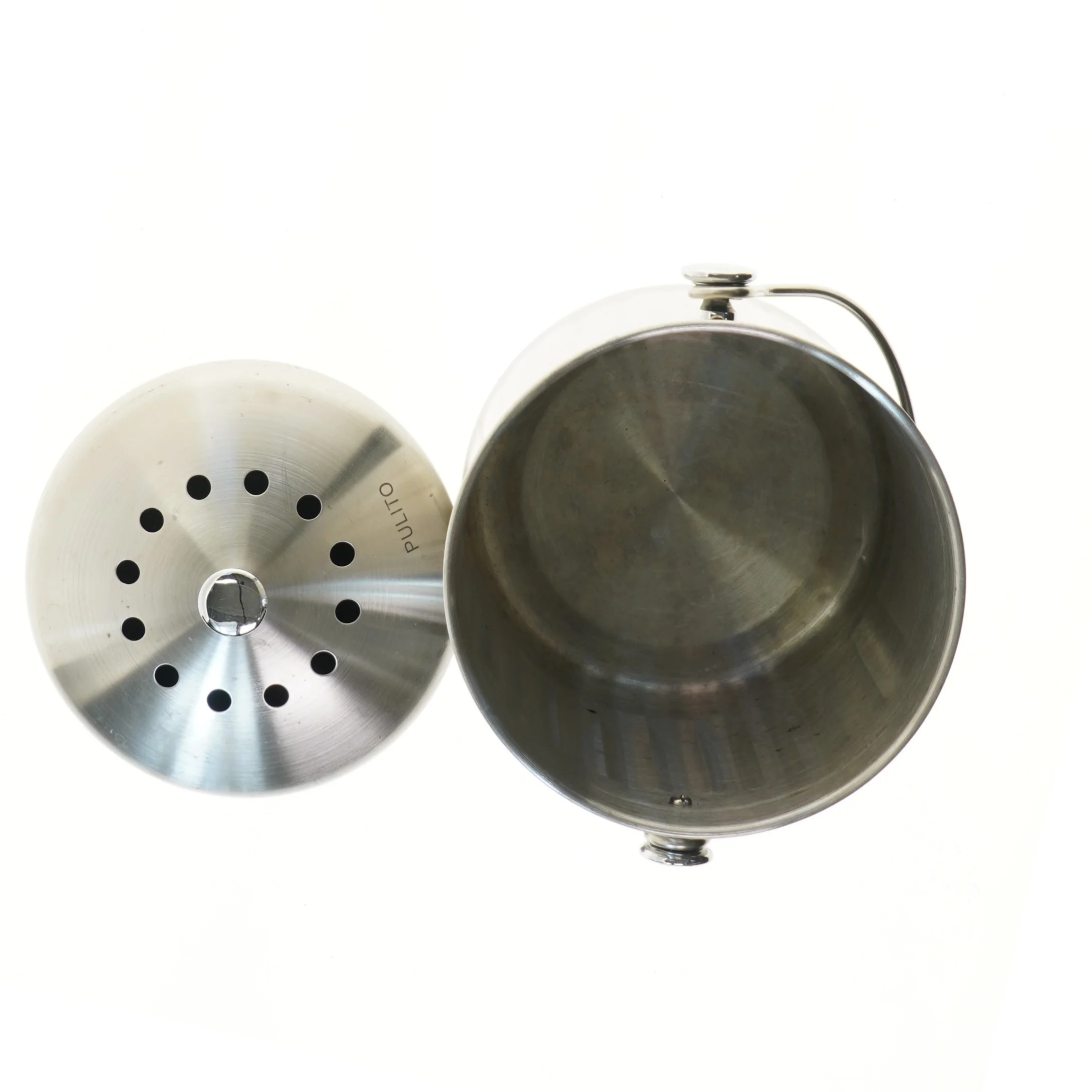 Pulito kompostspand Metal køkkenkompostbeholder fra Pluto (str. Ø 18,5 cm længde 26 cm)