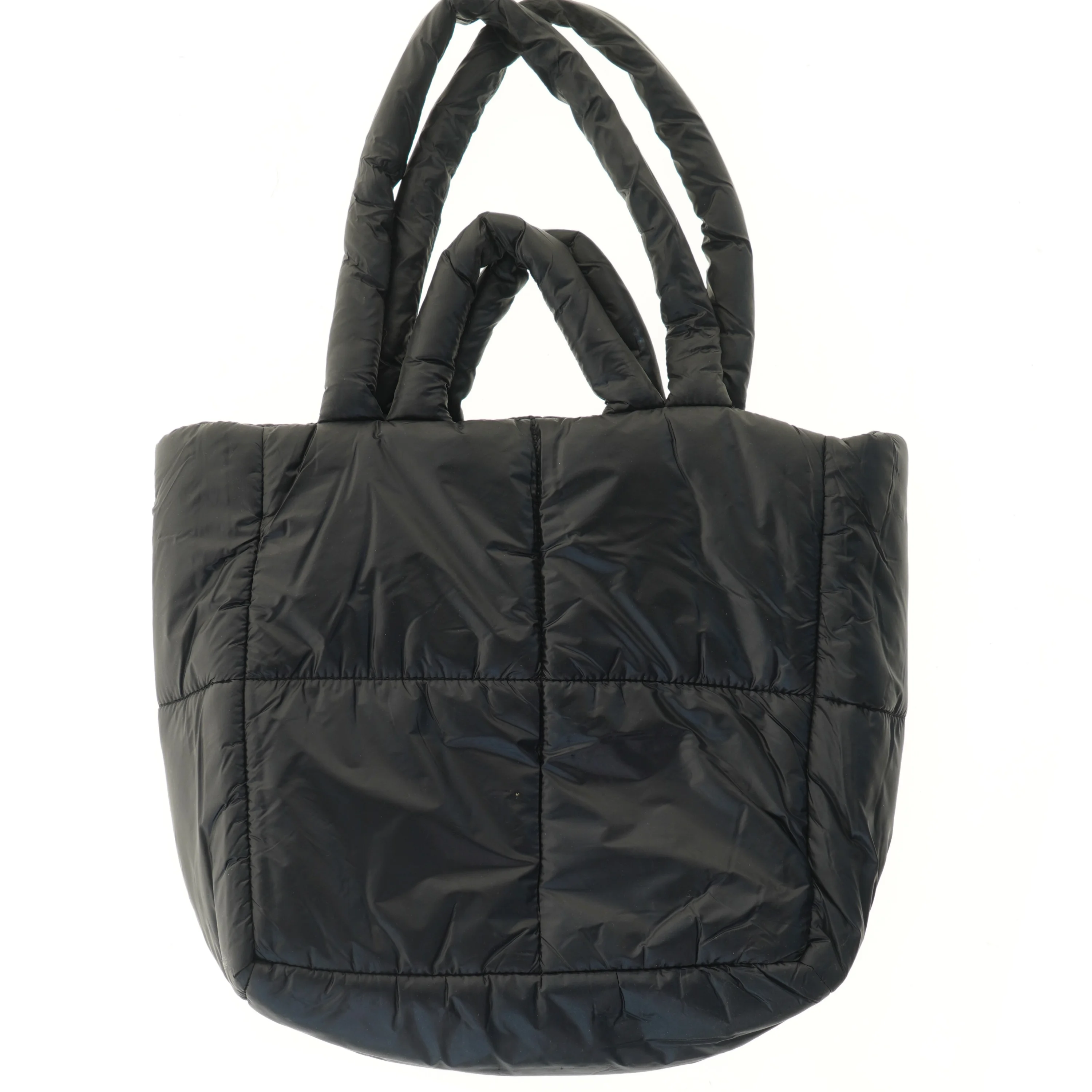 Sort quiltet skuldertaske (str. 42x46 cm)