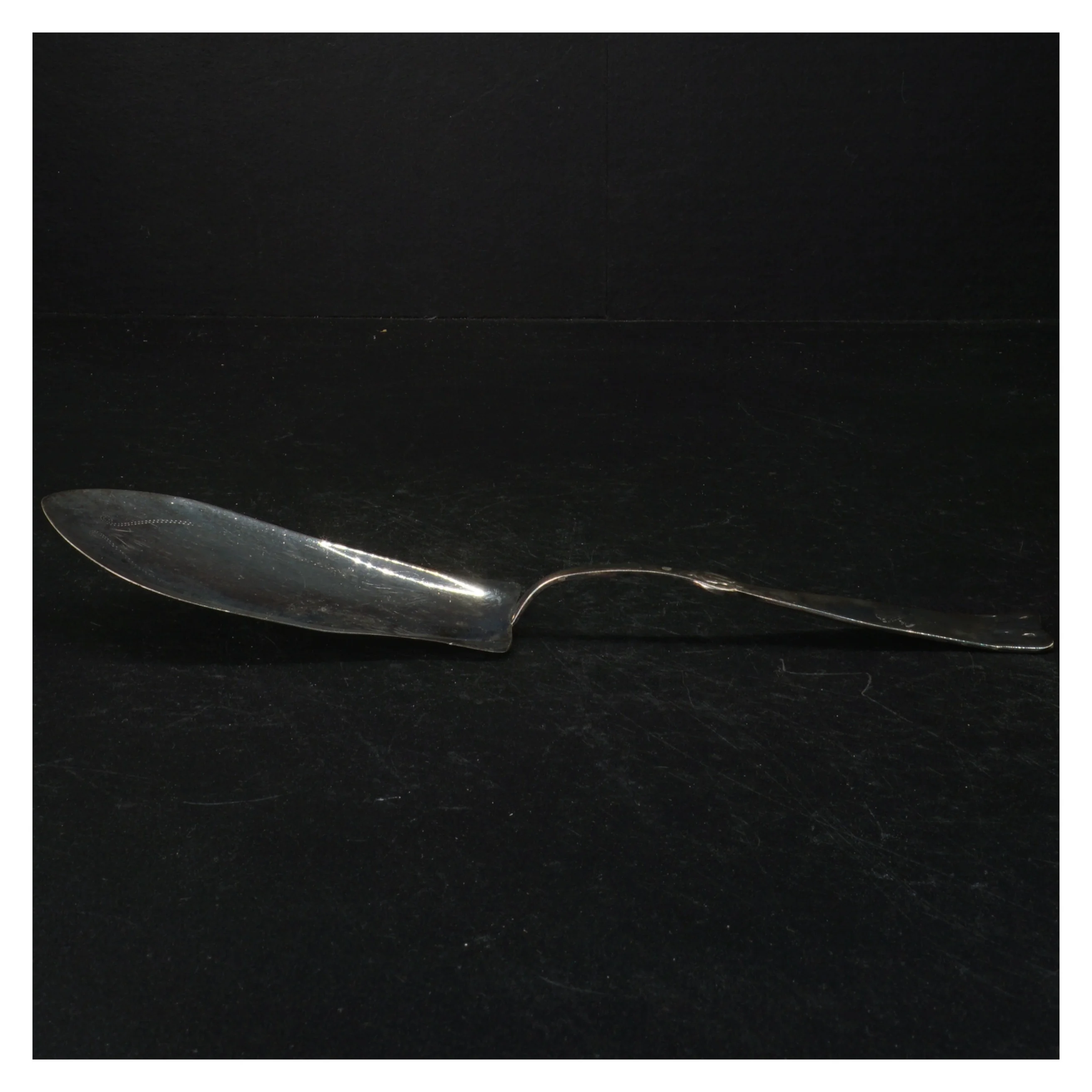 Servering ske i sølv (str. 28 cm)