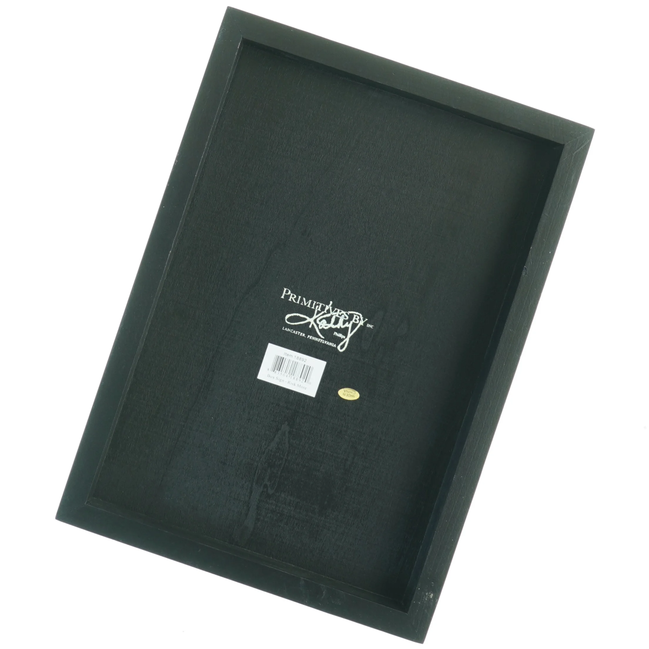 Sort træskilt/ophæng med inspirerende citat. Produkt fra Primitives by Kathy (str. 35 x 25 x 4 cm)