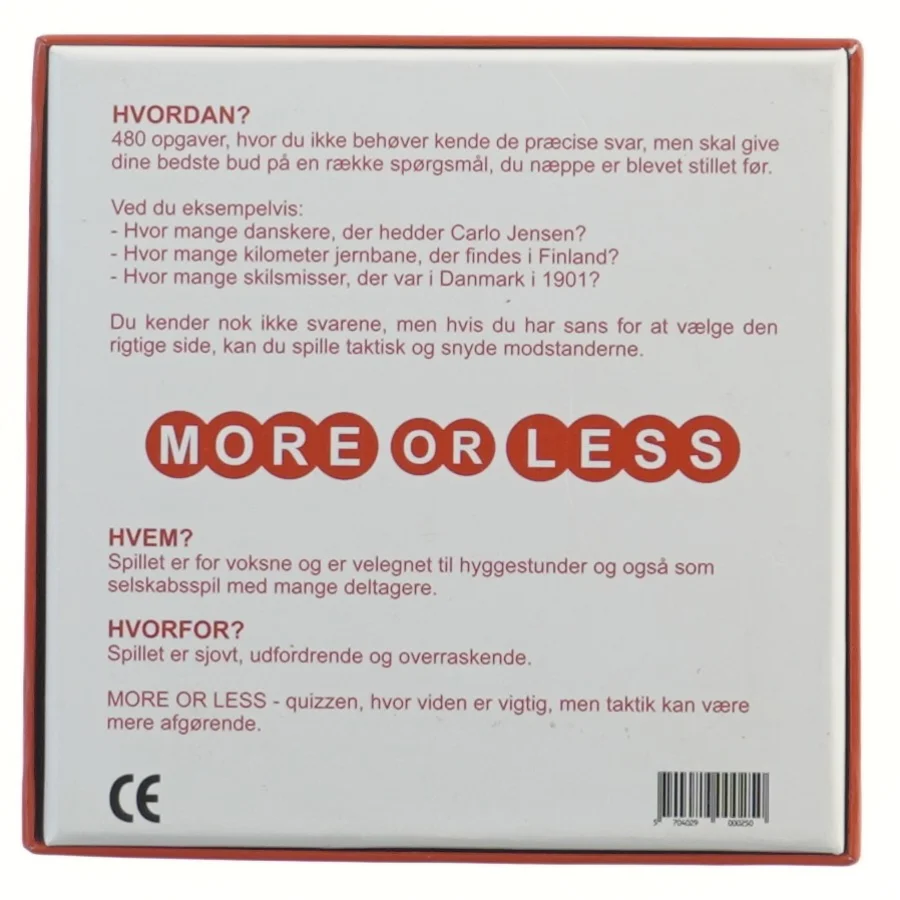 Quizspil More or Less (str. 17x17 cm)