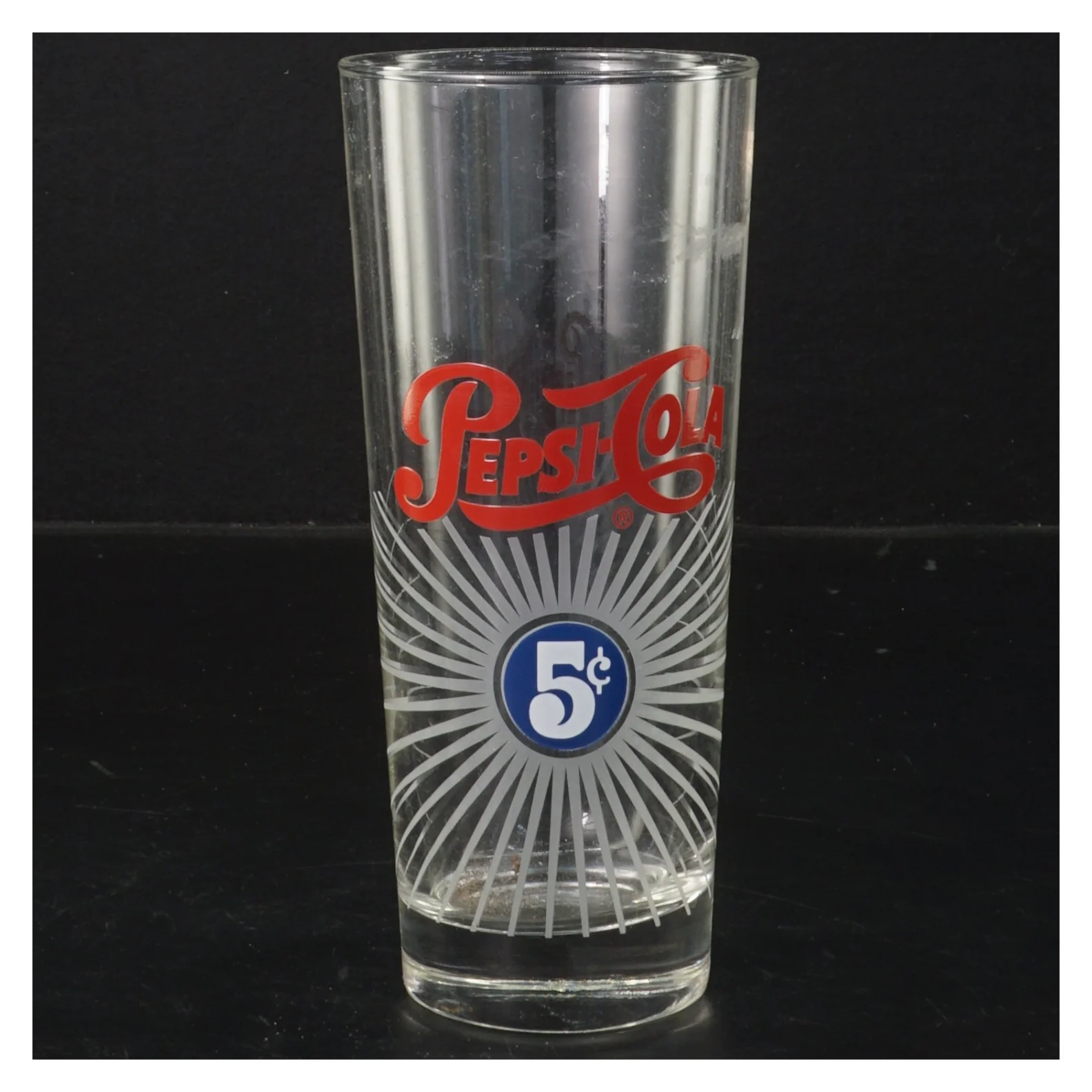 Pepsi-Cola glas med vintage design (str. 16 cm)