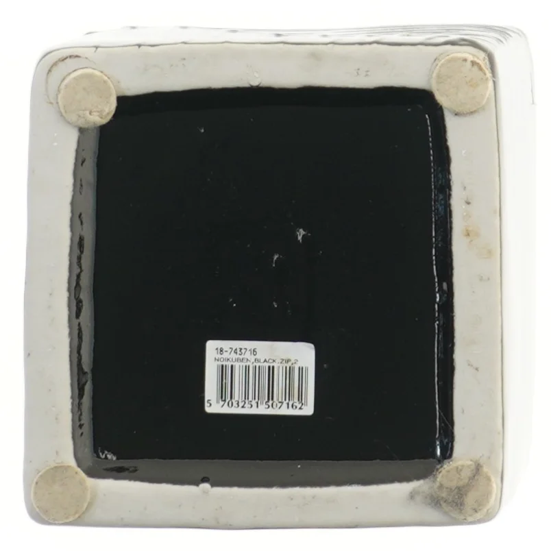 Sort keramik urtepotteskjuler (str. 14,5x14,5 cm)