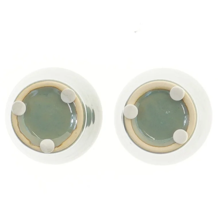 Grønne keramiske potter, 2 stk. (str. 2 stk Ø 7 cm længden6 cm)