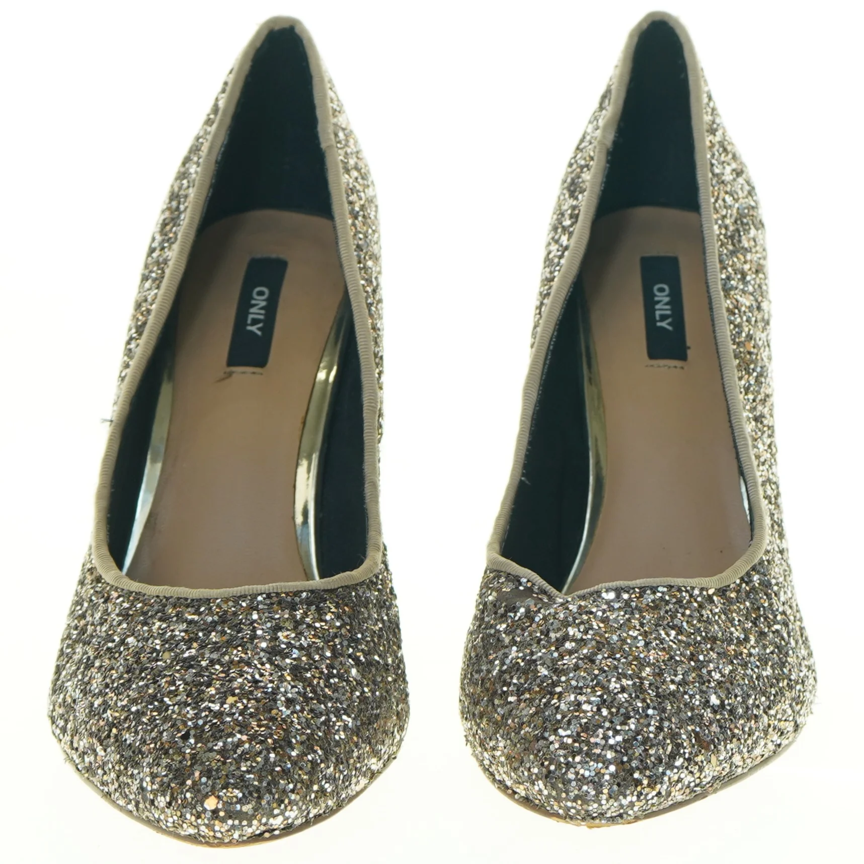 Glitrende højhælede sko fra ONLY (str. 39)