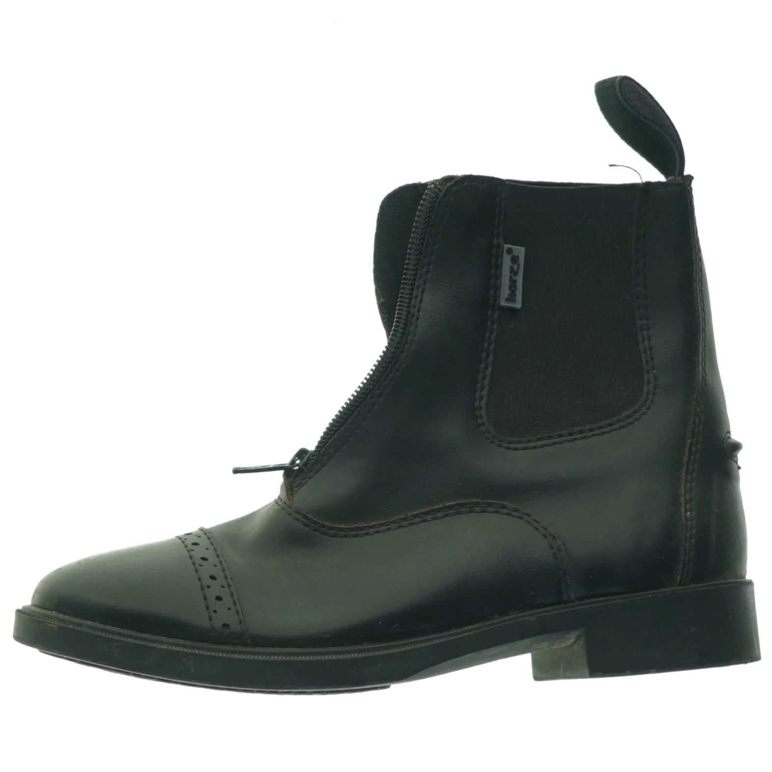 Sorte læderstøvler fra Horze (str. 34)