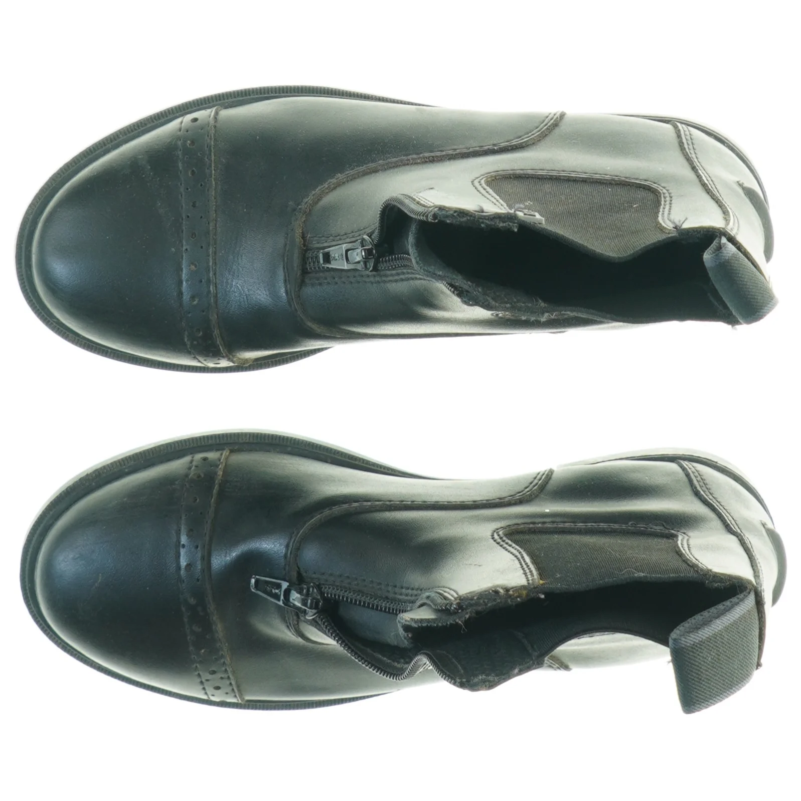 Sorte læderstøvler fra Horze (str. 34)