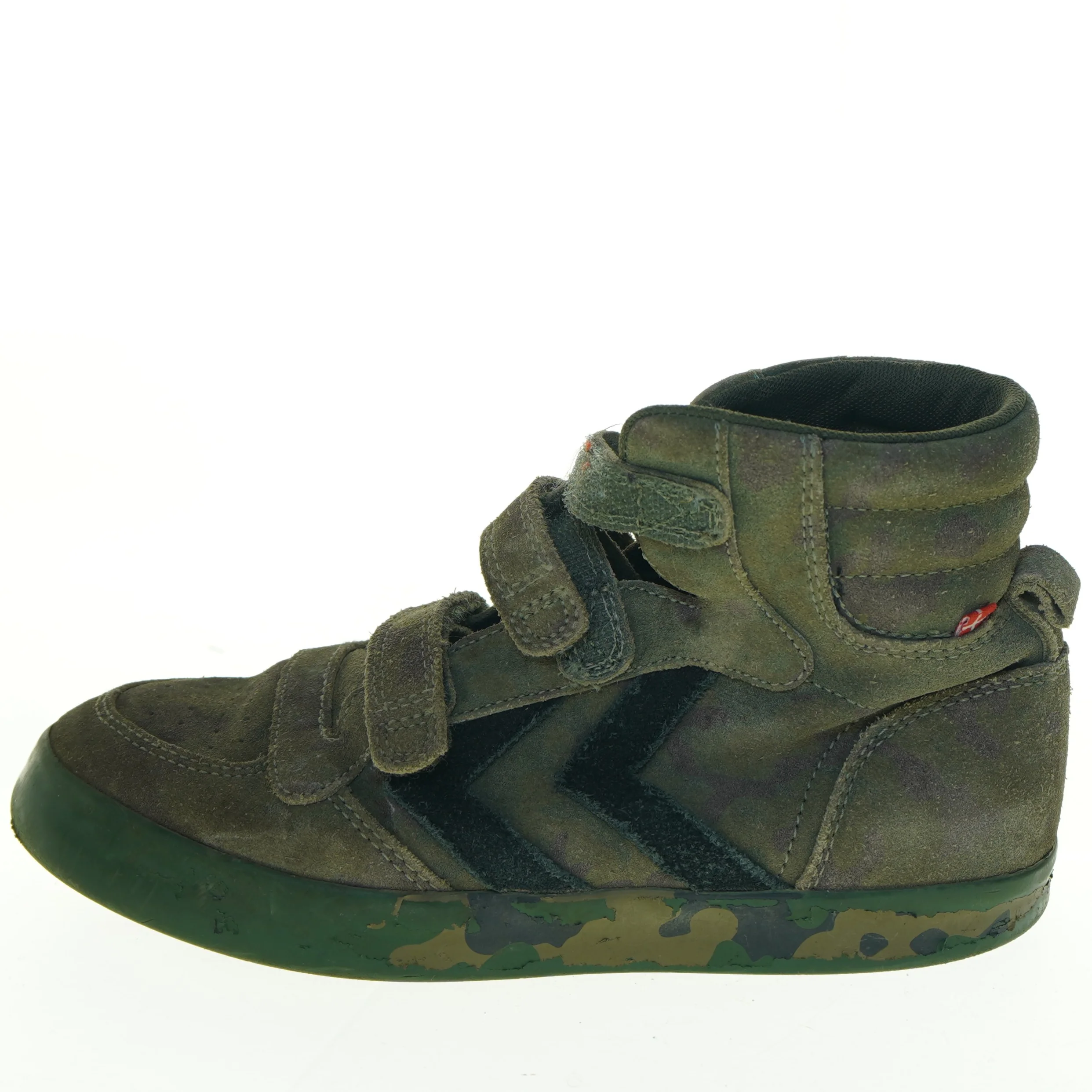 Grønne sneakers med velcro fra Hummel (str. 34)