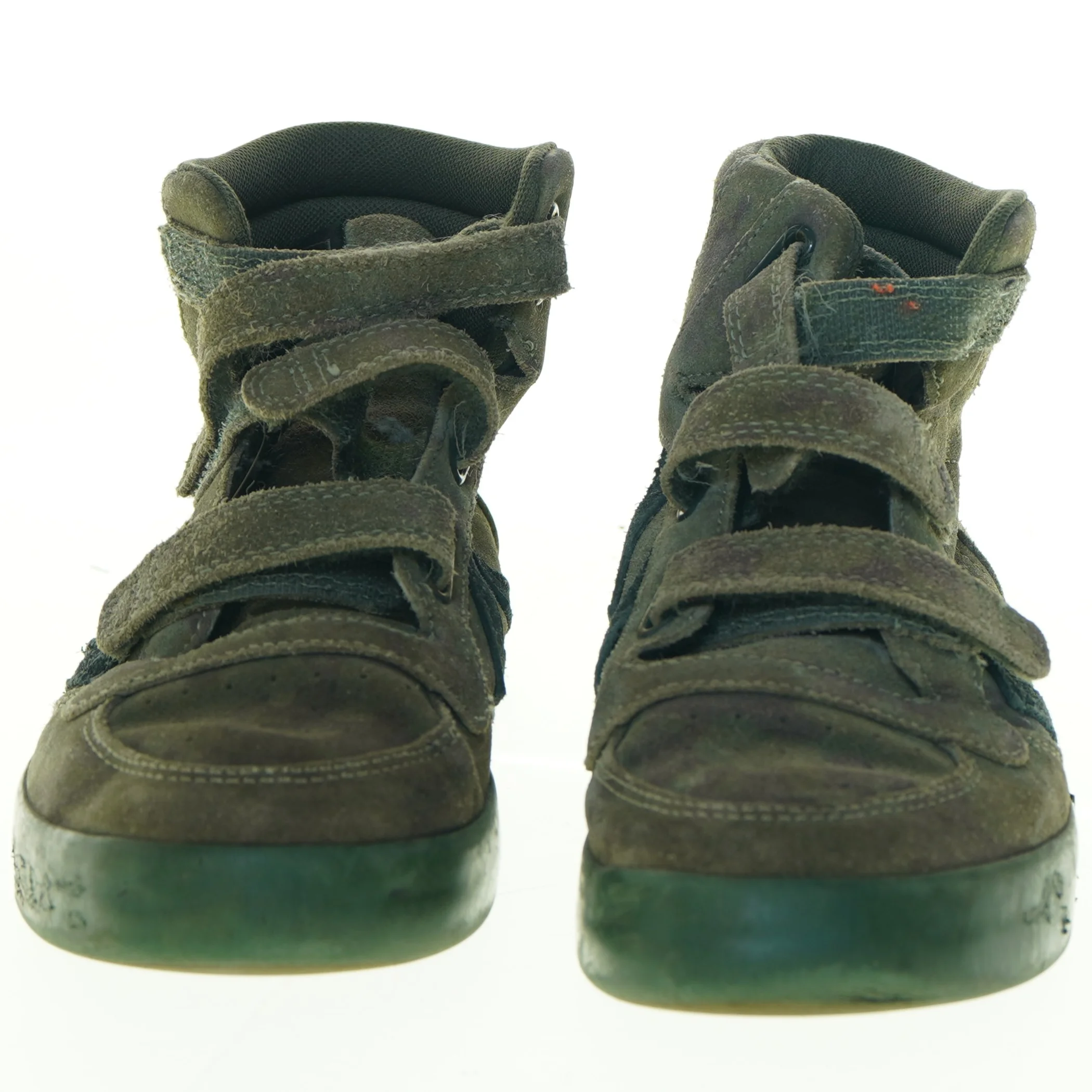 Grønne sneakers med velcro fra Hummel (str. 34)