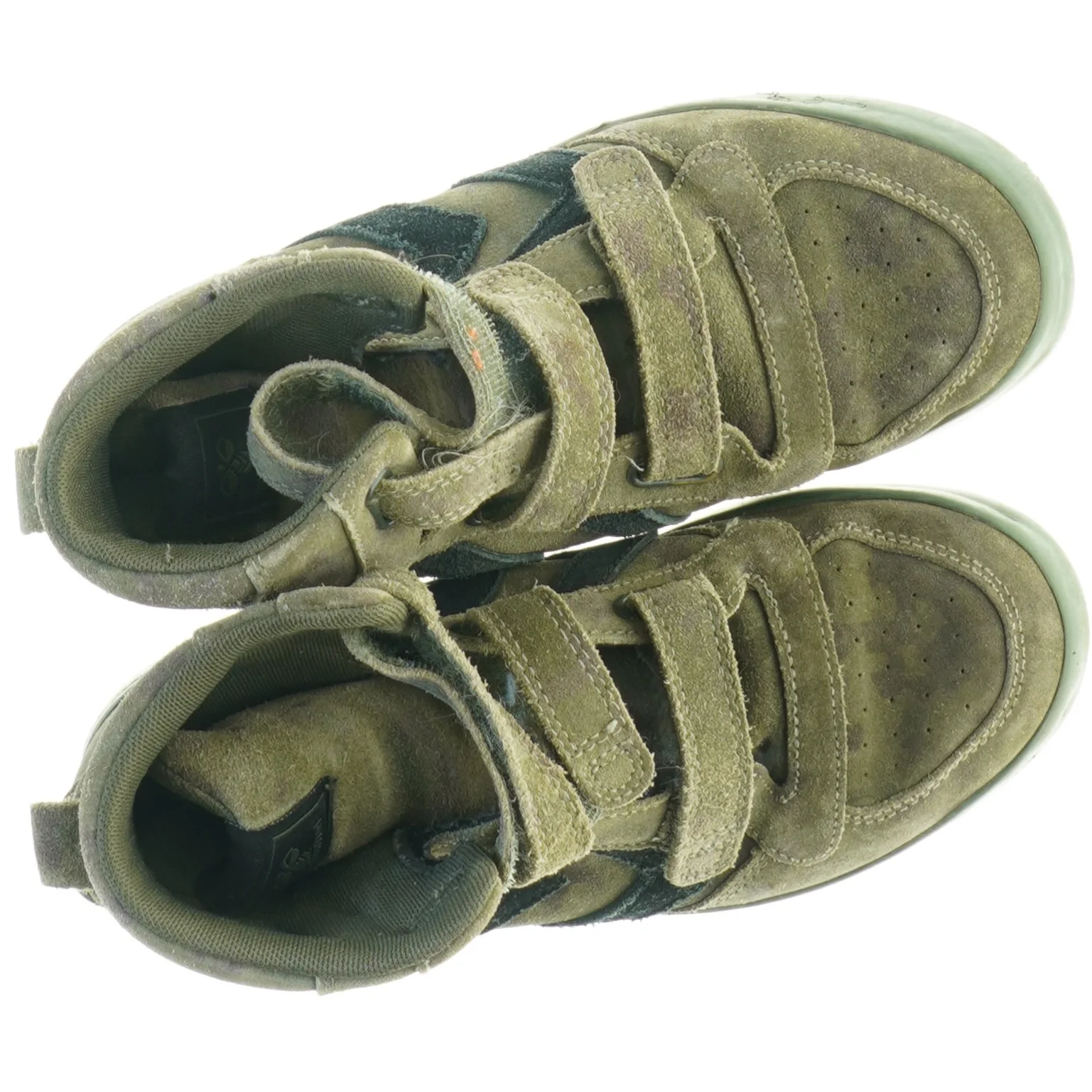 Grønne sneakers med velcro fra Hummel (str. 34)