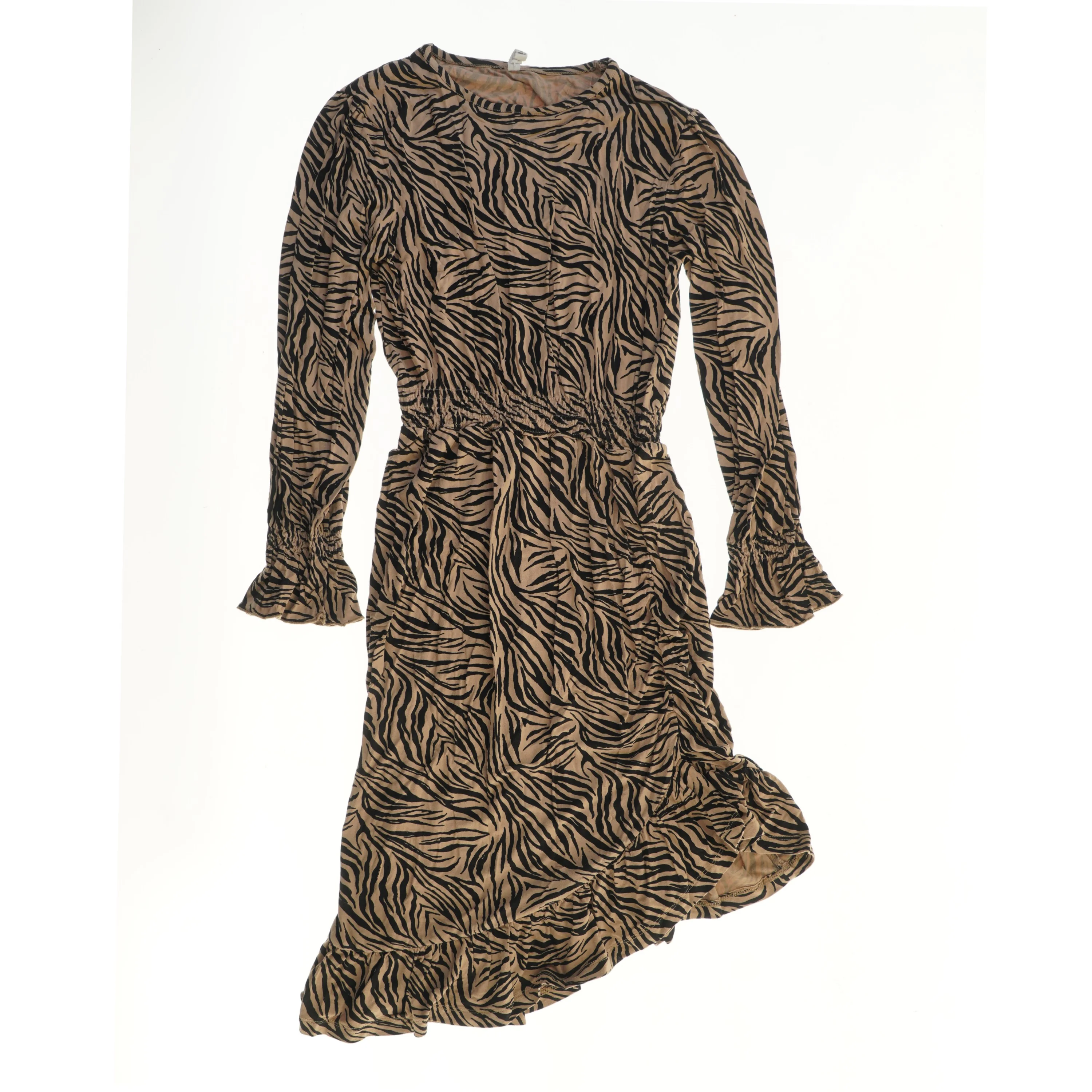 Langærmet kjole med zebra print fra Blue Effect (str. 164)