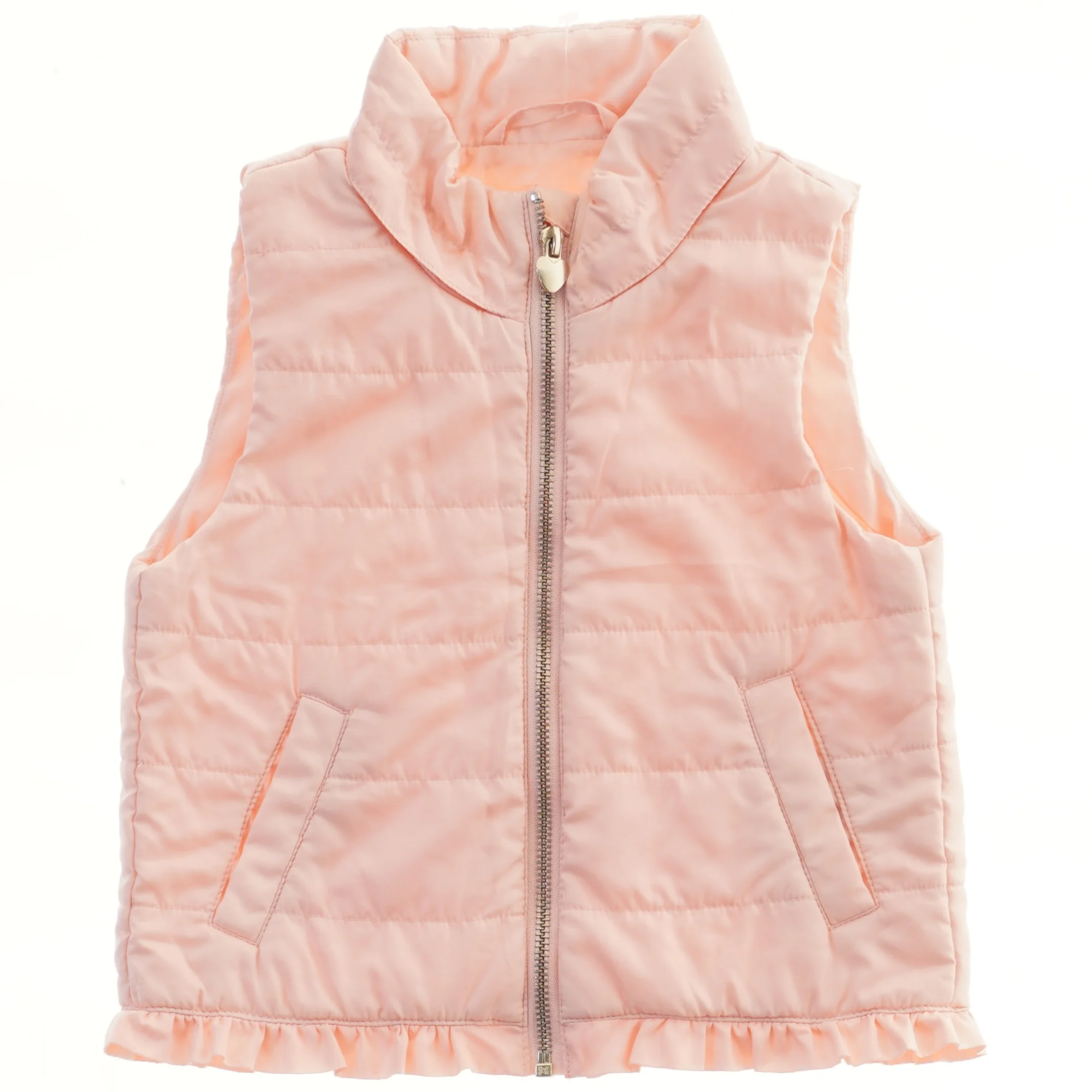 Lyserød vest med flæser fra H&M (str. 98)